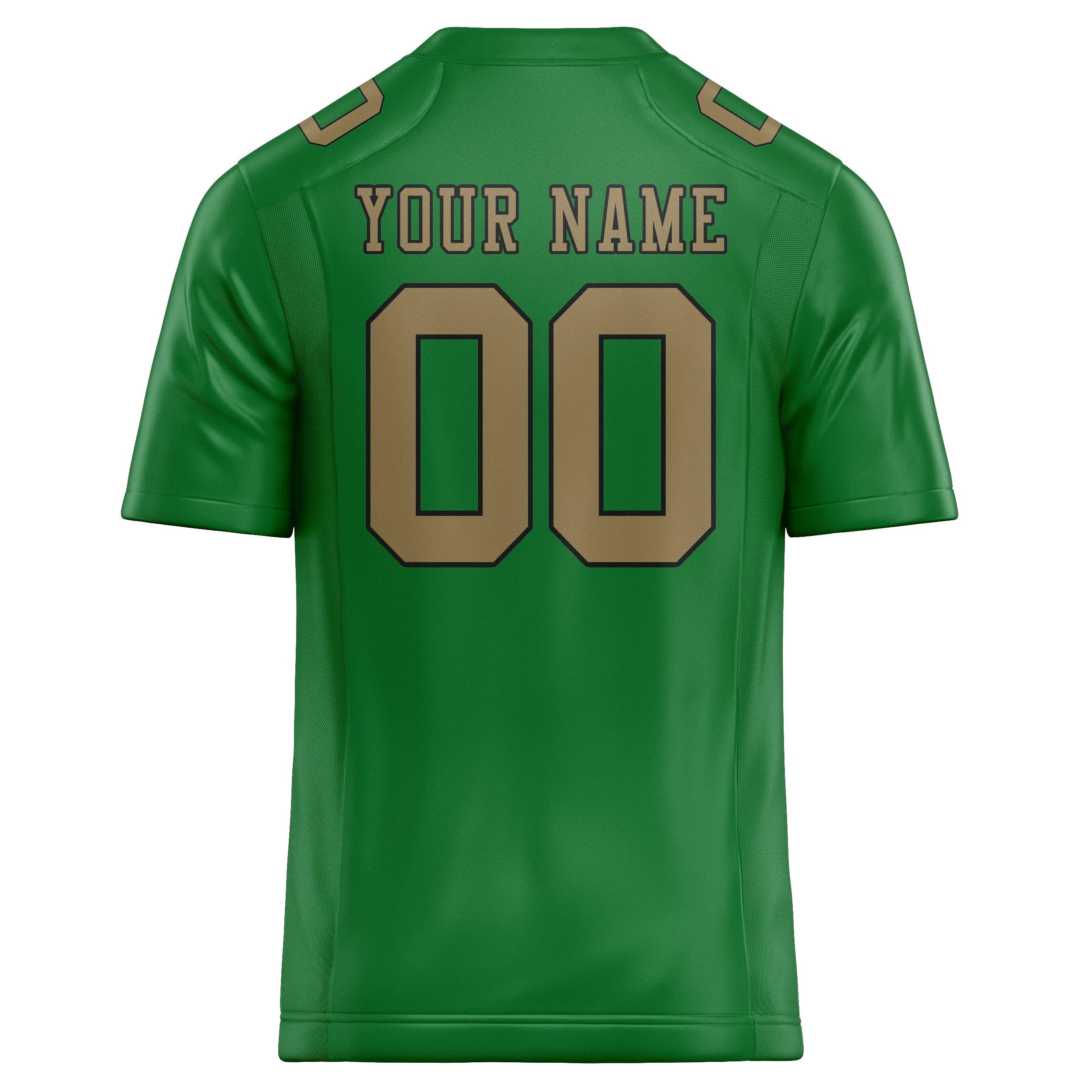 Custom Emerald Green Light Khaki Football Jersey sold by Tailorly product image thumbnail 3