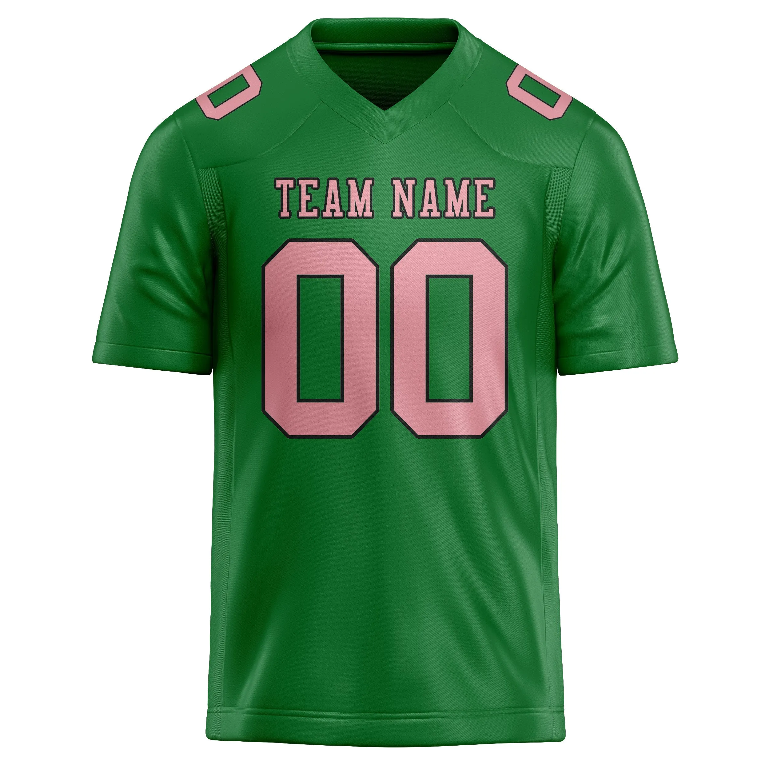 Custom Emerald Green Light Pink Football Jersey sold by Tailorly product image thumbnail 2