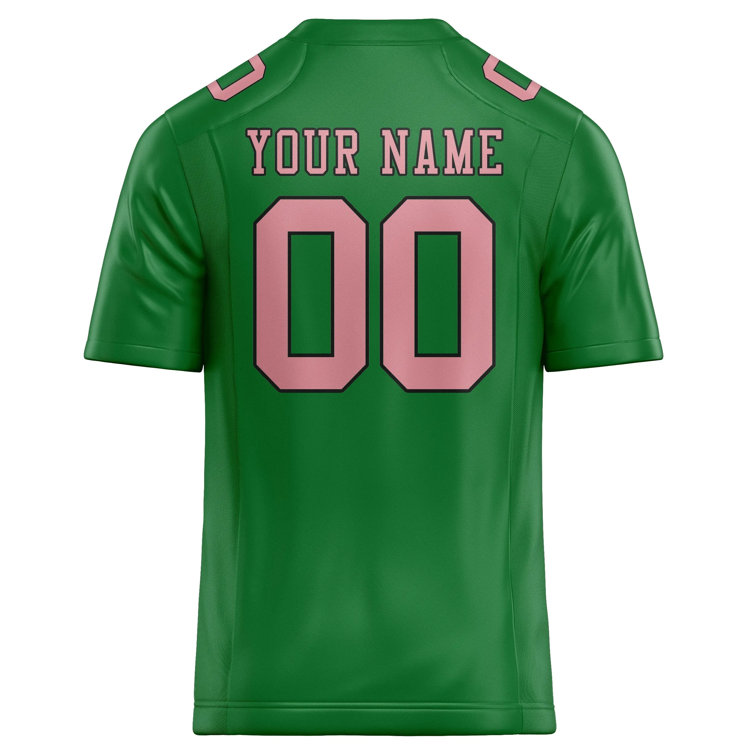 Custom Emerald Green Light Pink Football Jersey sold by Tailorly product image thumbnail 3