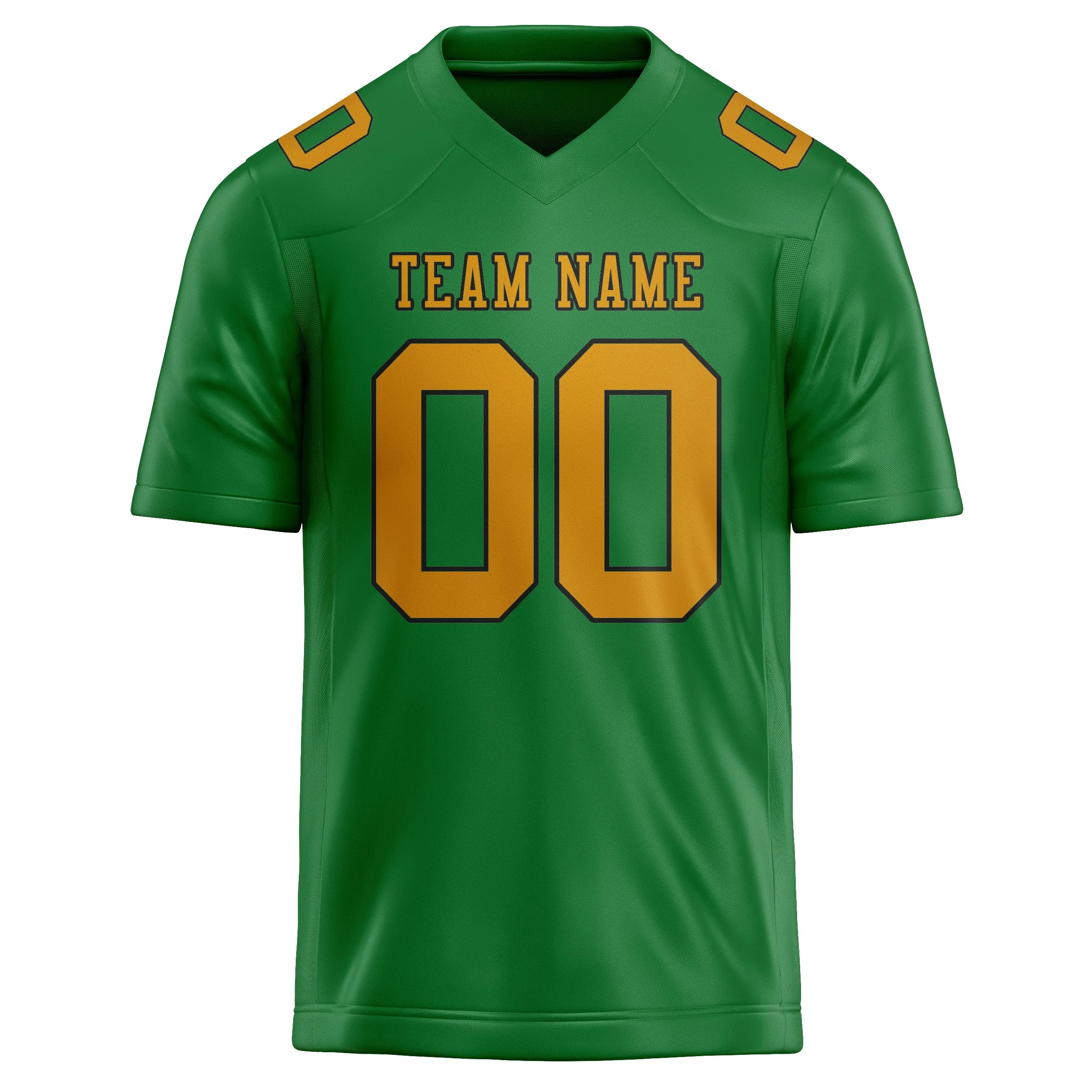 Custom Emerald Green Yellow Football Jersey sold by Tailorly product image thumbnail 2