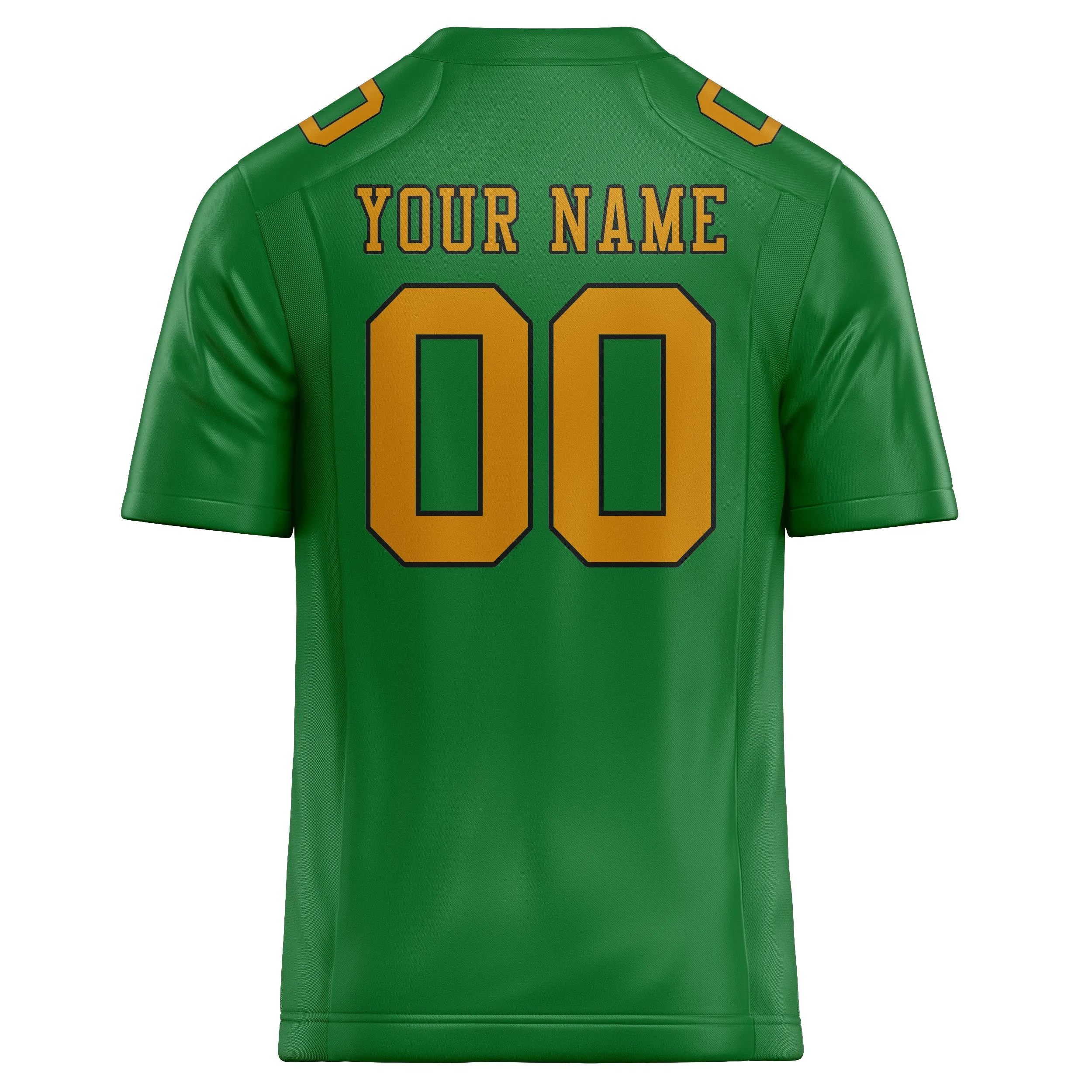 Custom Emerald Green Yellow Football Jersey sold by Tailorly product image thumbnail 3