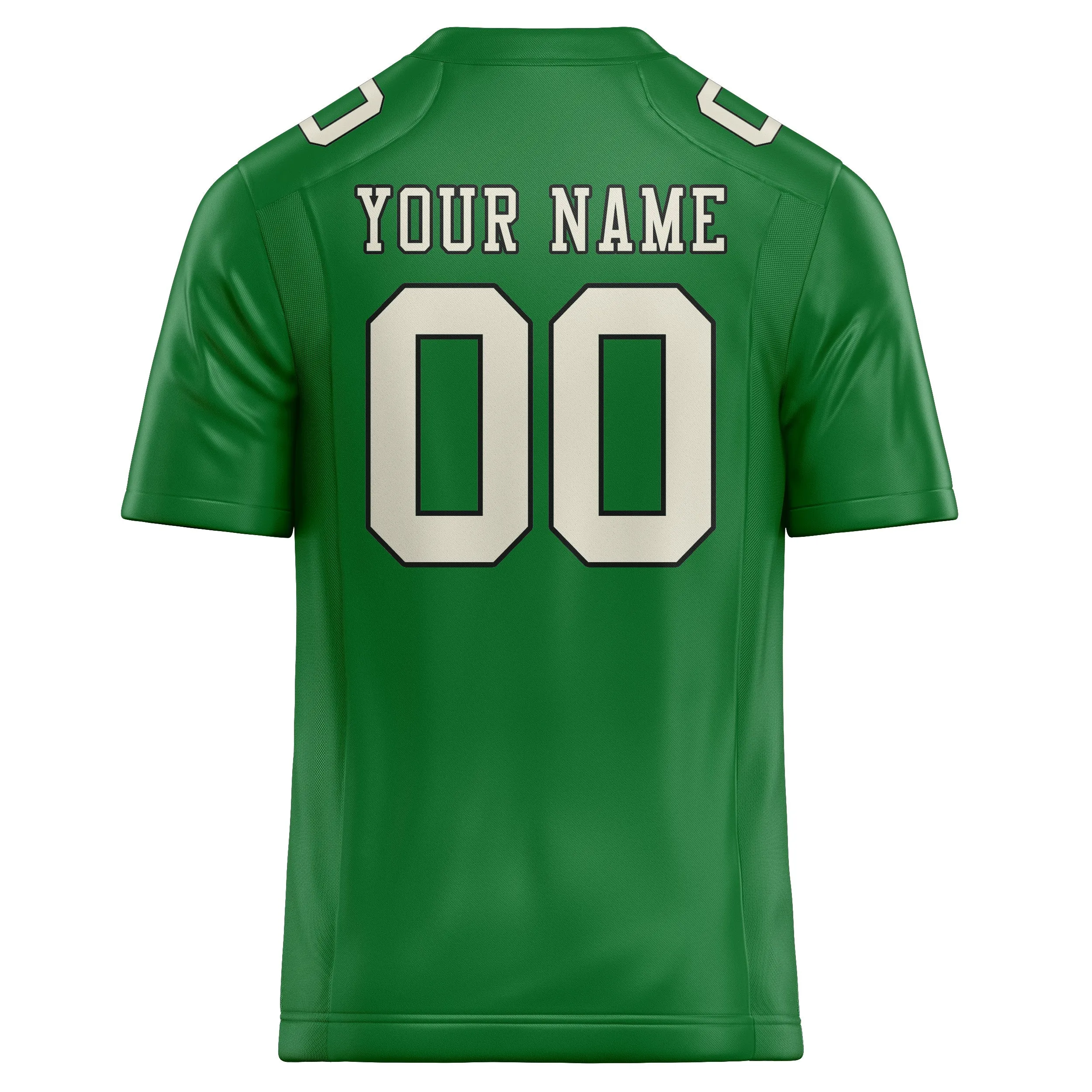 Custom Emerald Green Cream Football Jersey sold by Tailorly product image thumbnail 3