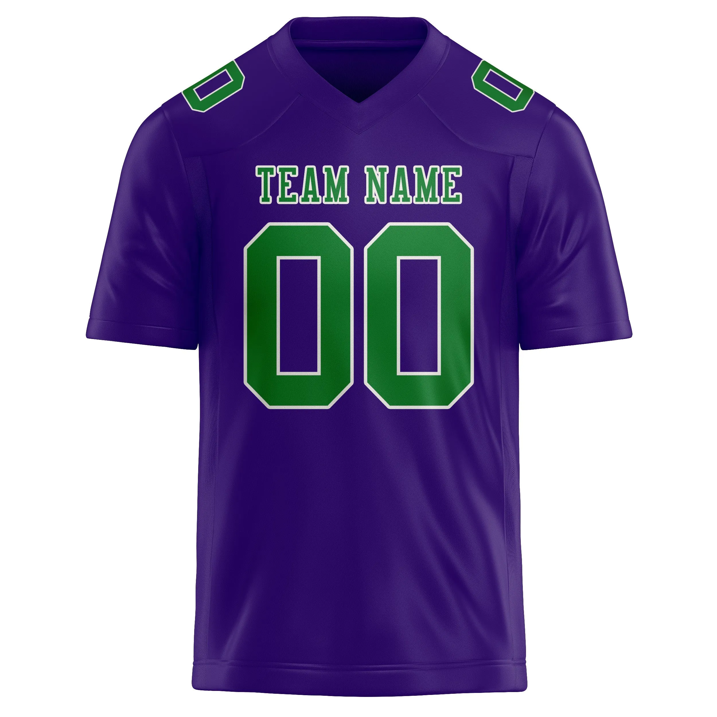 Custom Light Purple Emerald Green Football Jersey sold by Tailorly product image thumbnail 2