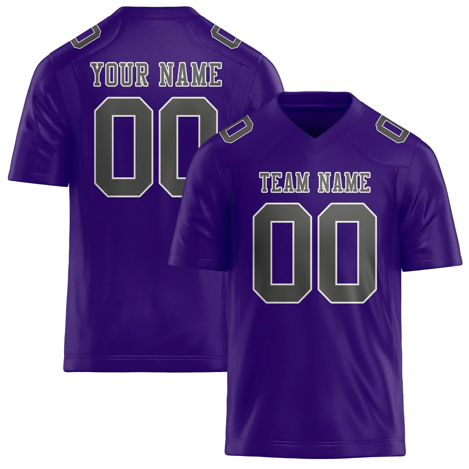 Custom Light Purple Dark Grey Football Jersey sold by Tailorly