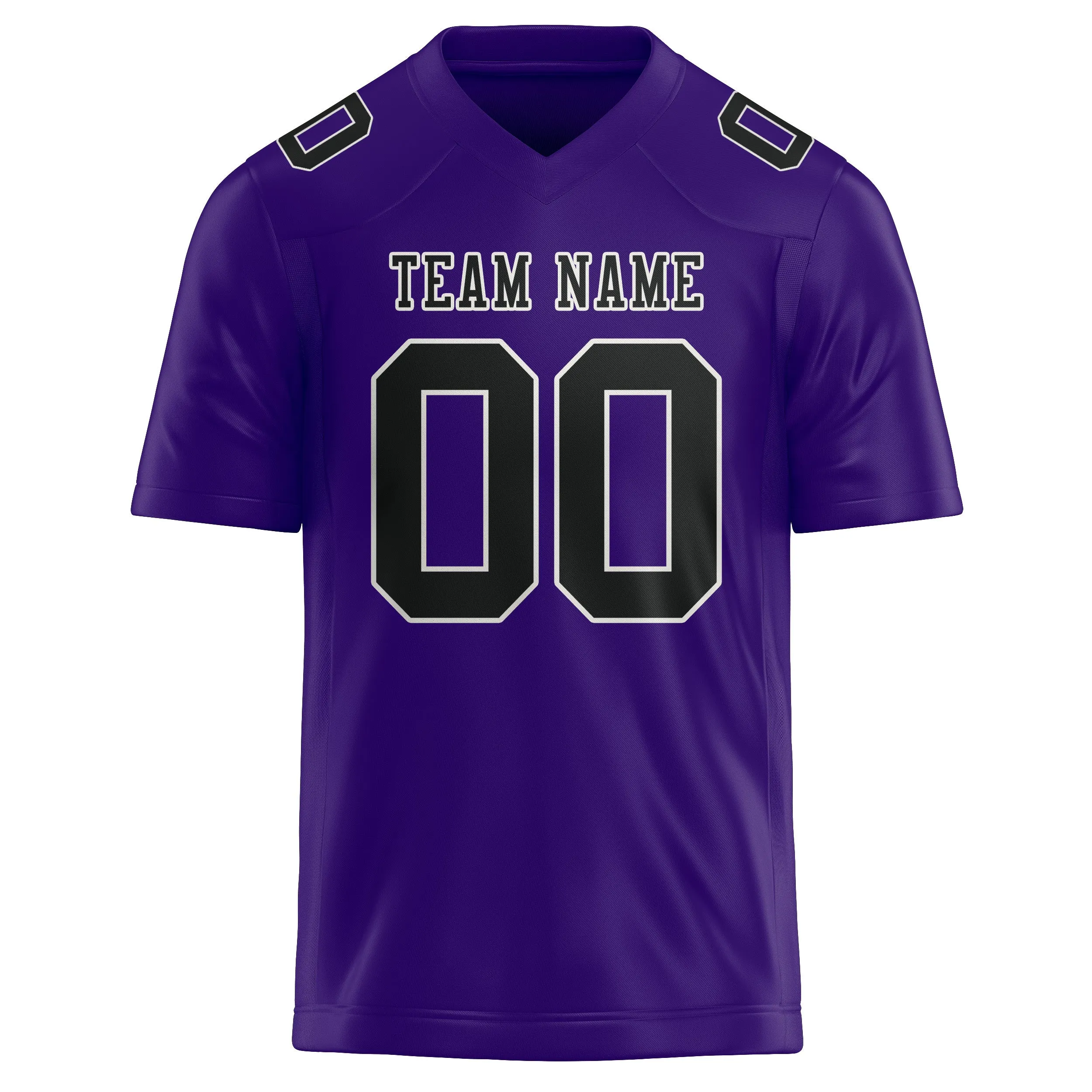 Custom Light Purple Black Football Jersey sold by Tailorly product image thumbnail 2