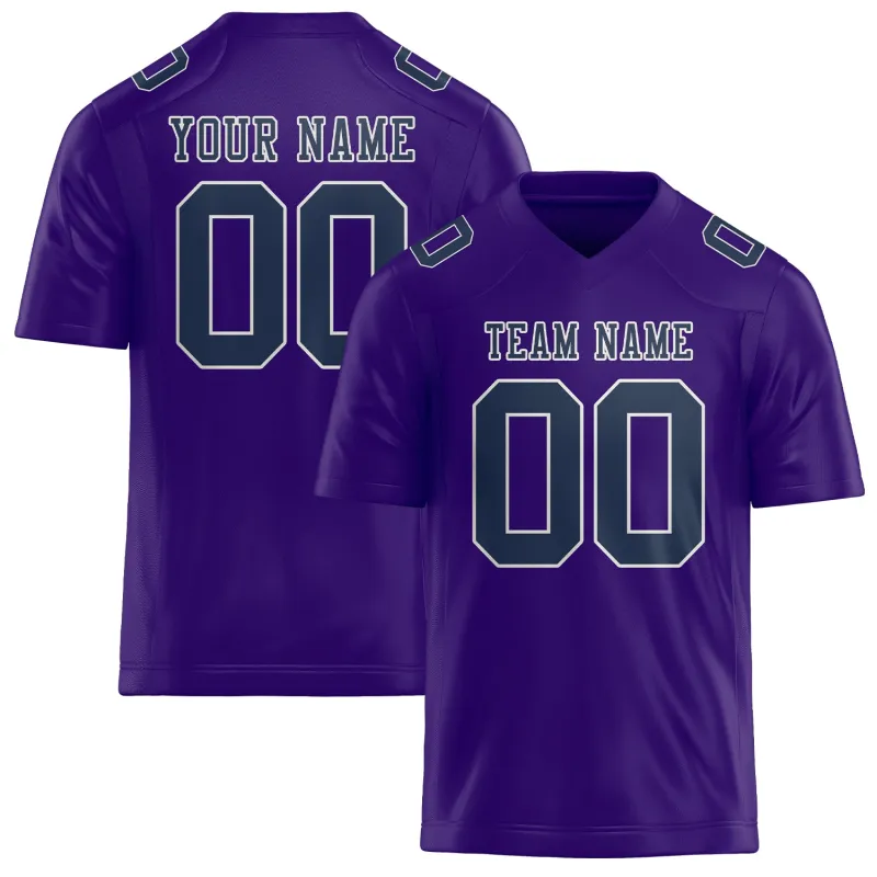 Custom Light Purple Blue Football Jersey made by Tailorly