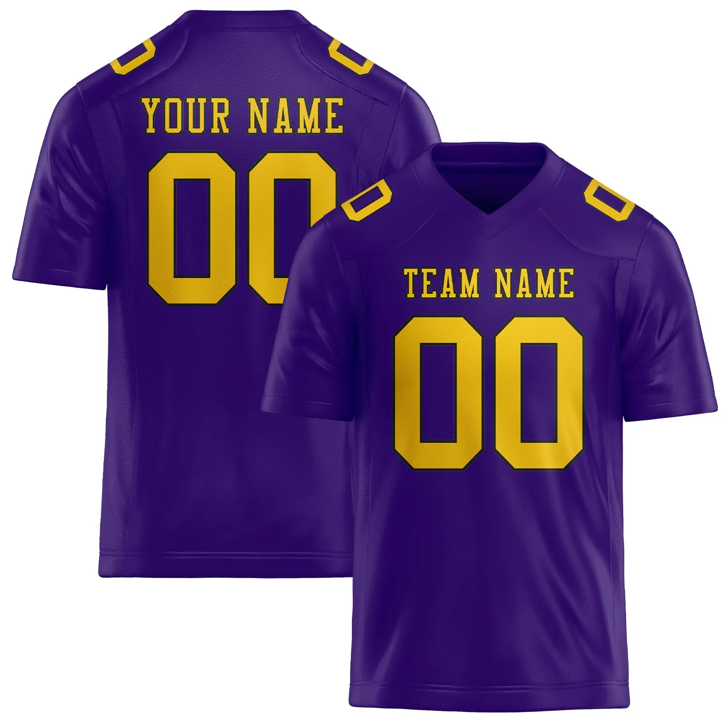 Custom Light Purple Gold Football Jersey sold by Tailorly