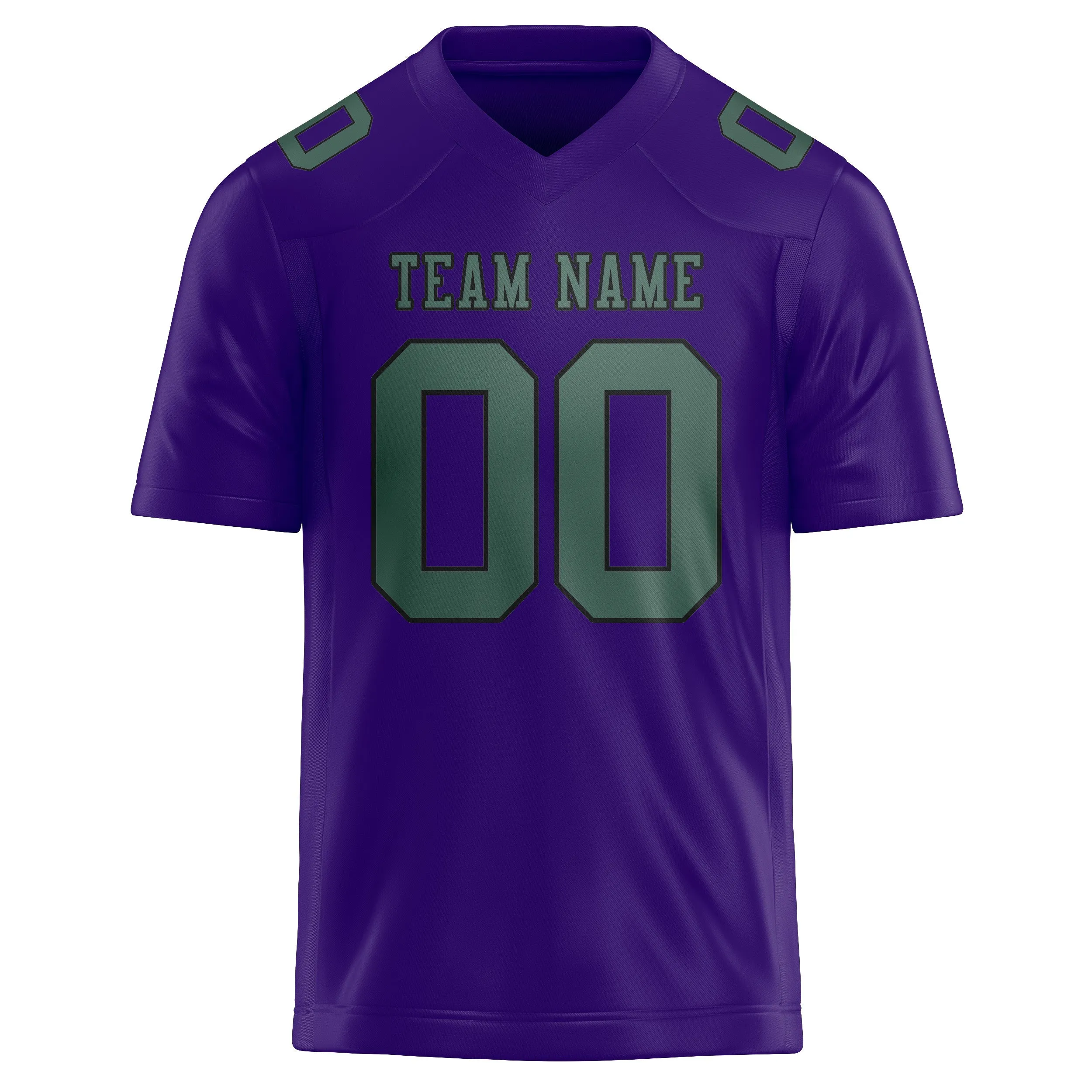 Custom Light Purple Blue Green Football Jersey sold by Tailorly product image thumbnail 2