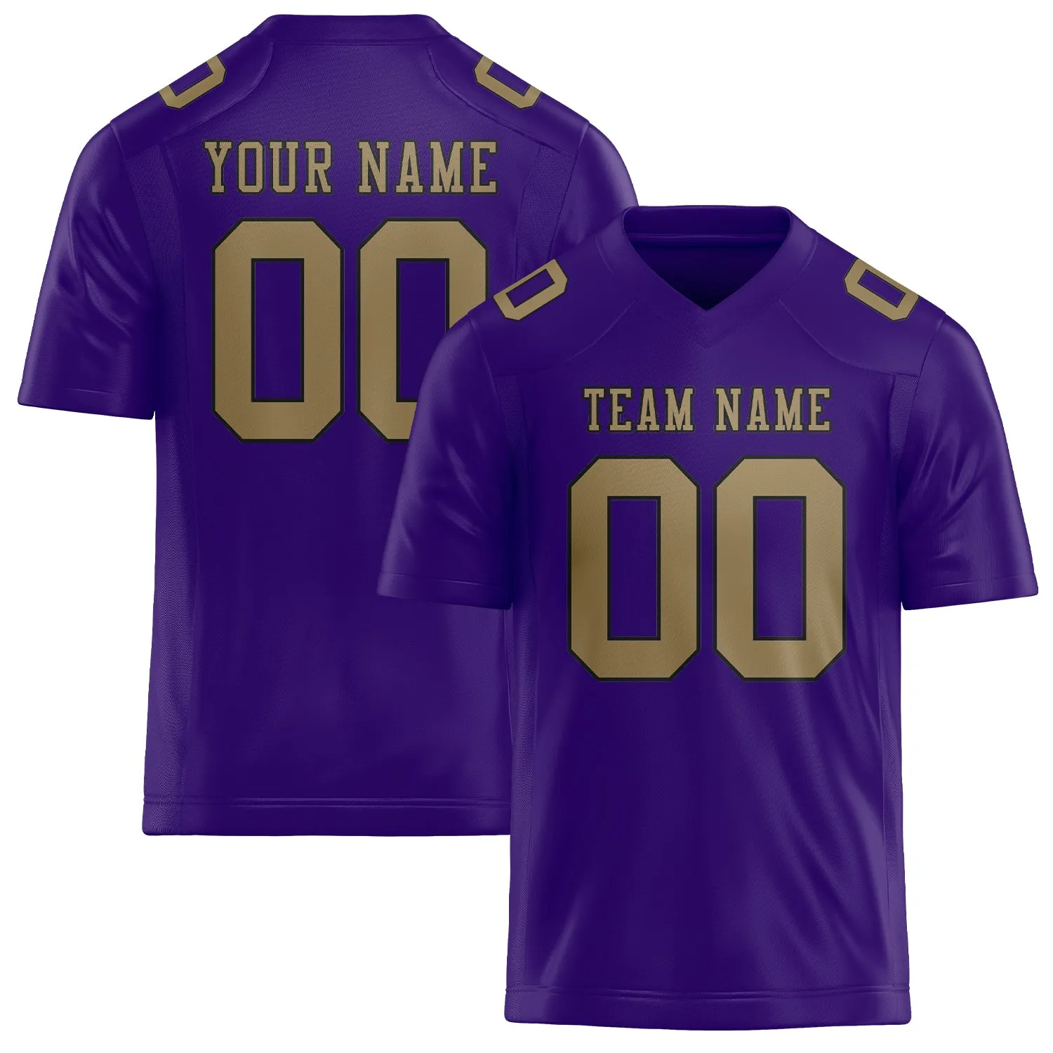 Custom Light Purple Light Khaki Football Jersey sold by Tailorly