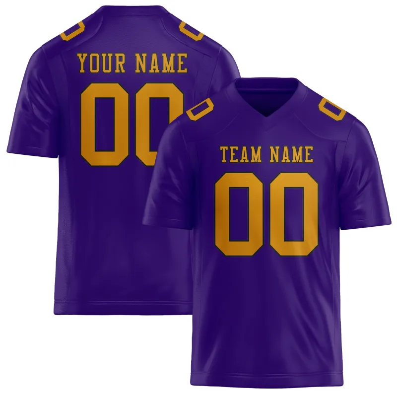 Custom Light Purple Yellow Football Jersey made by Tailorly