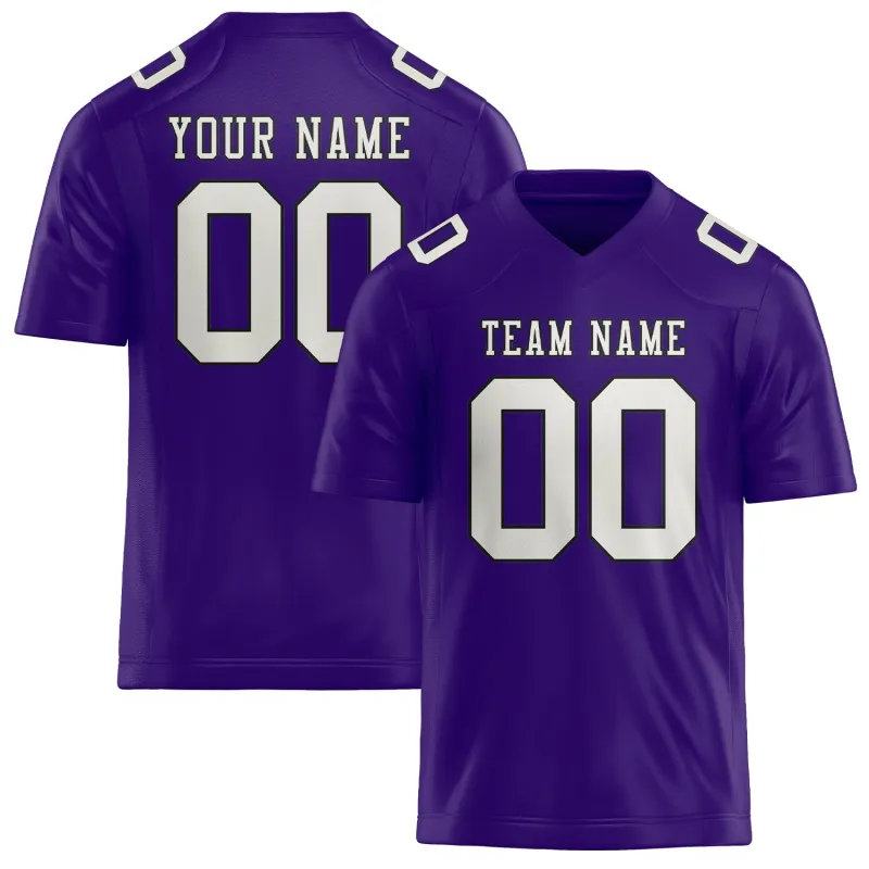 Custom Light Purple White Football Jersey made by Tailorly
