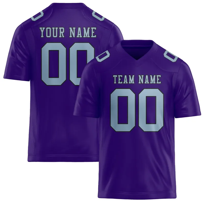 Custom Light Purple Light Blue Football Jersey made by Tailorly