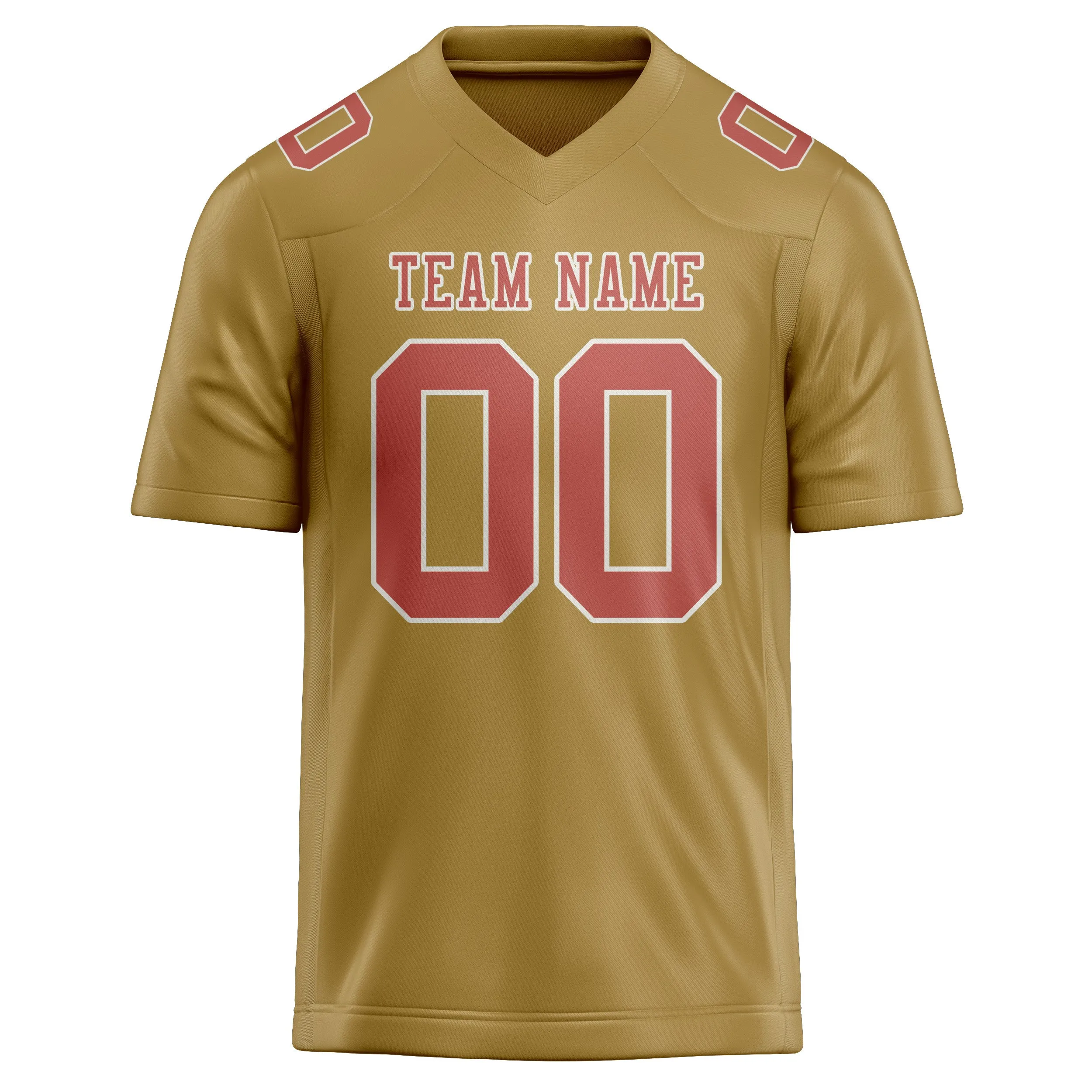Custom Khaki Copper Rose Football Jersey sold by Tailorly product image thumbnail 2