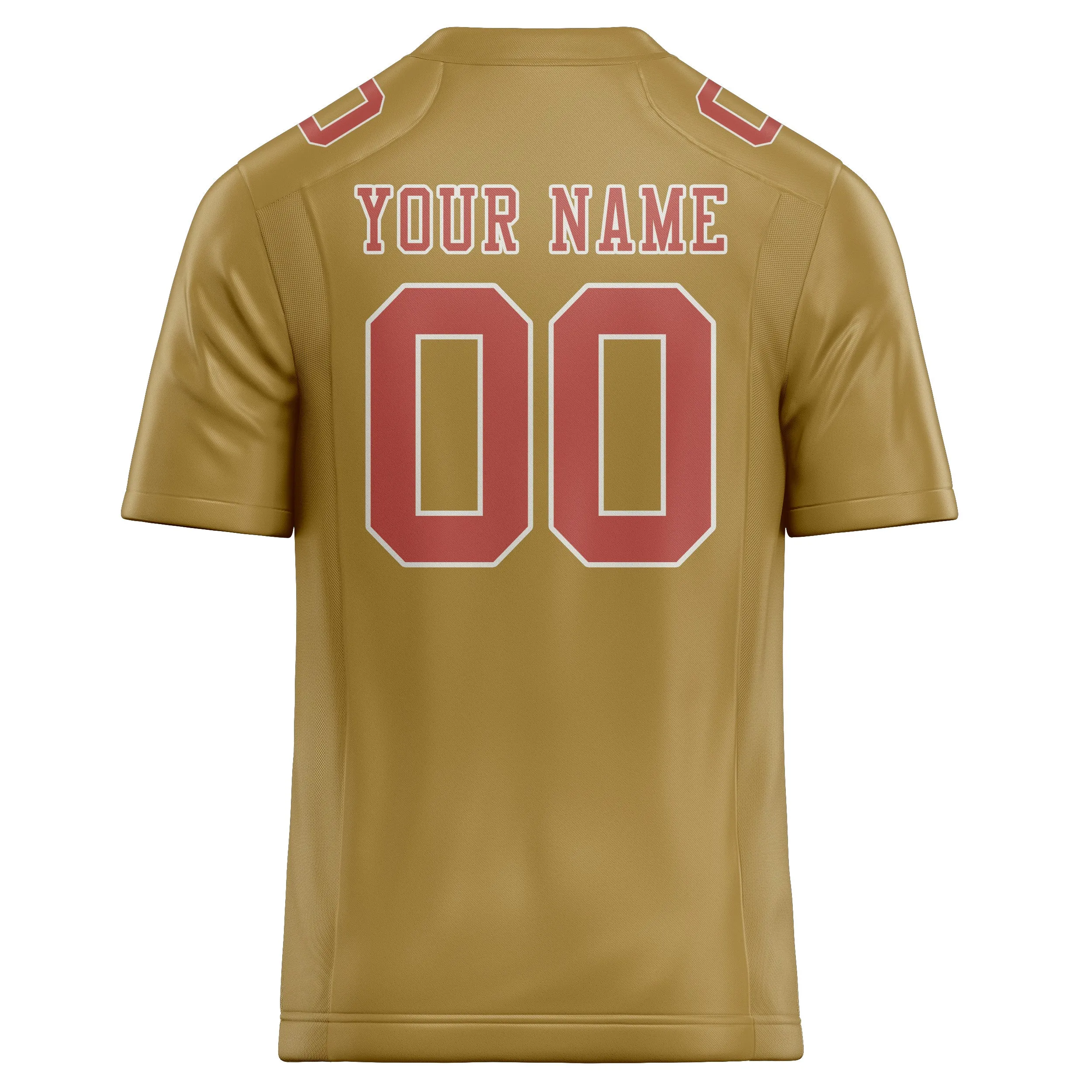 Custom Khaki Copper Rose Football Jersey sold by Tailorly product image thumbnail 3