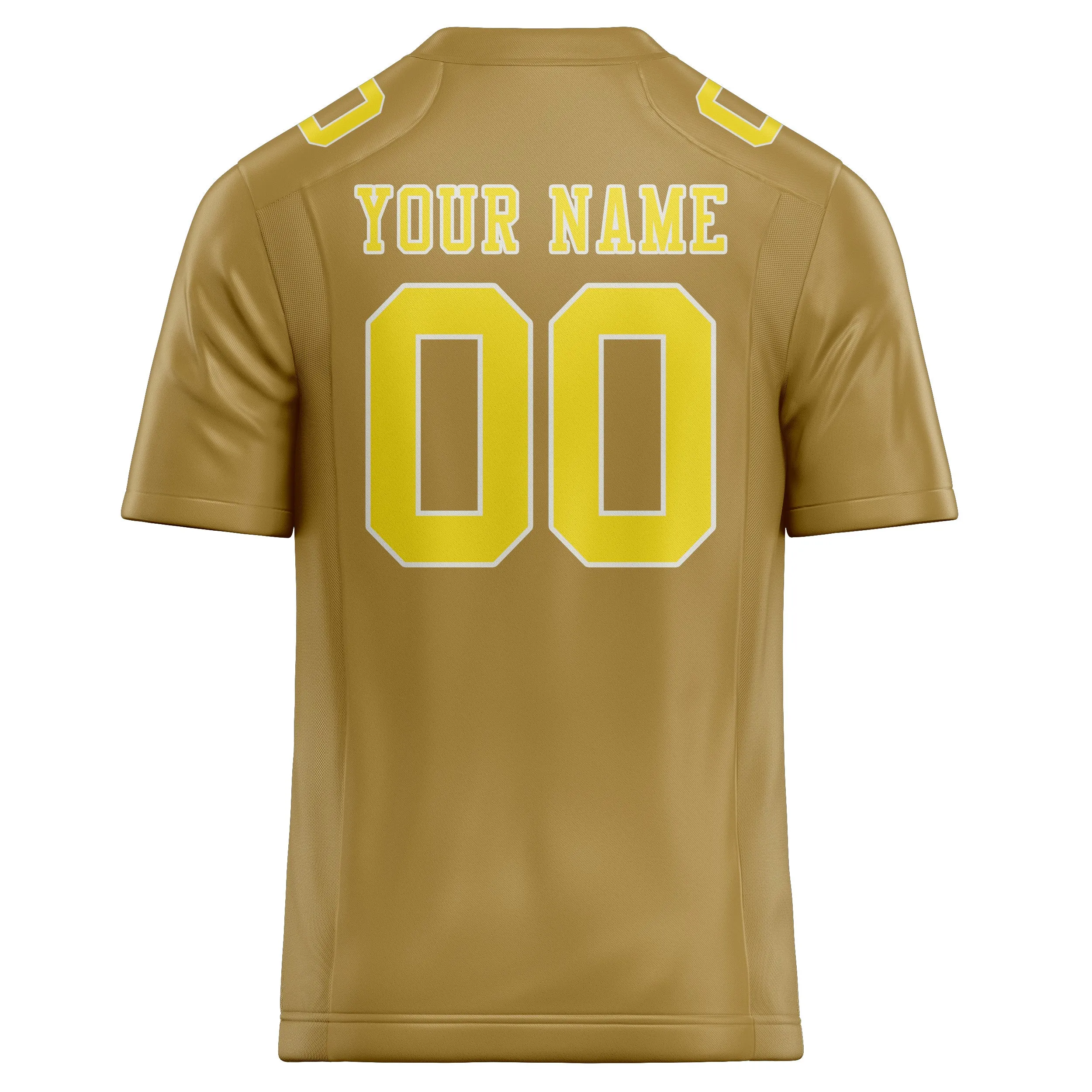 Custom Khaki Light Yellow Football Jersey sold by Tailorly product image thumbnail 3