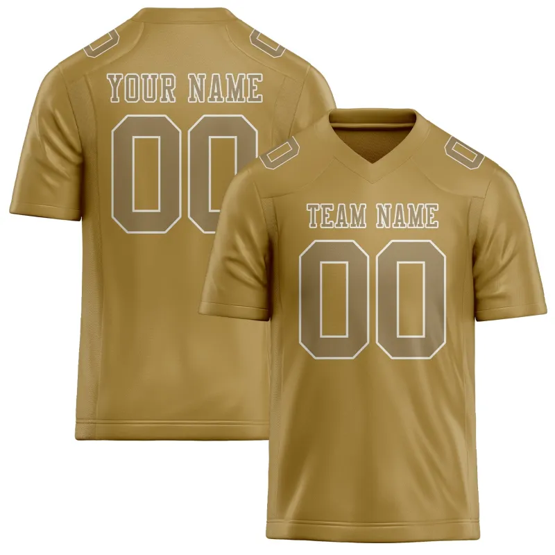 Custom Khaki Light Khaki Football Jersey made by Tailorly