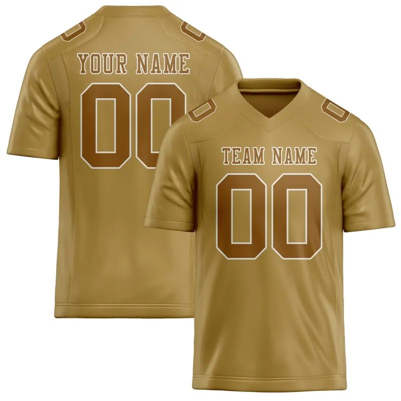 Custom Khaki Khaki Football Jersey made by Tailorly