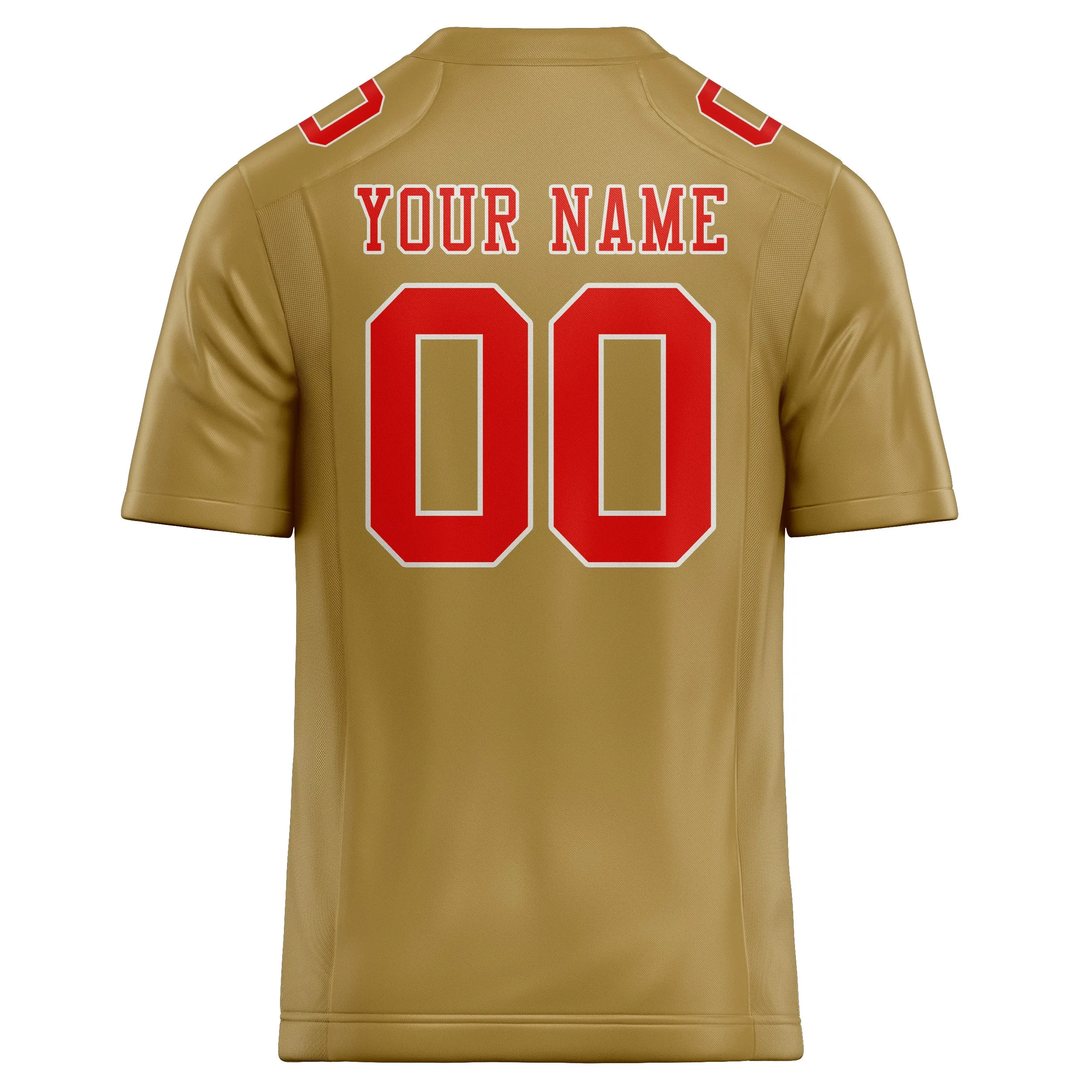 Custom Khaki Orange Red Football Jersey sold by Tailorly product image thumbnail 3