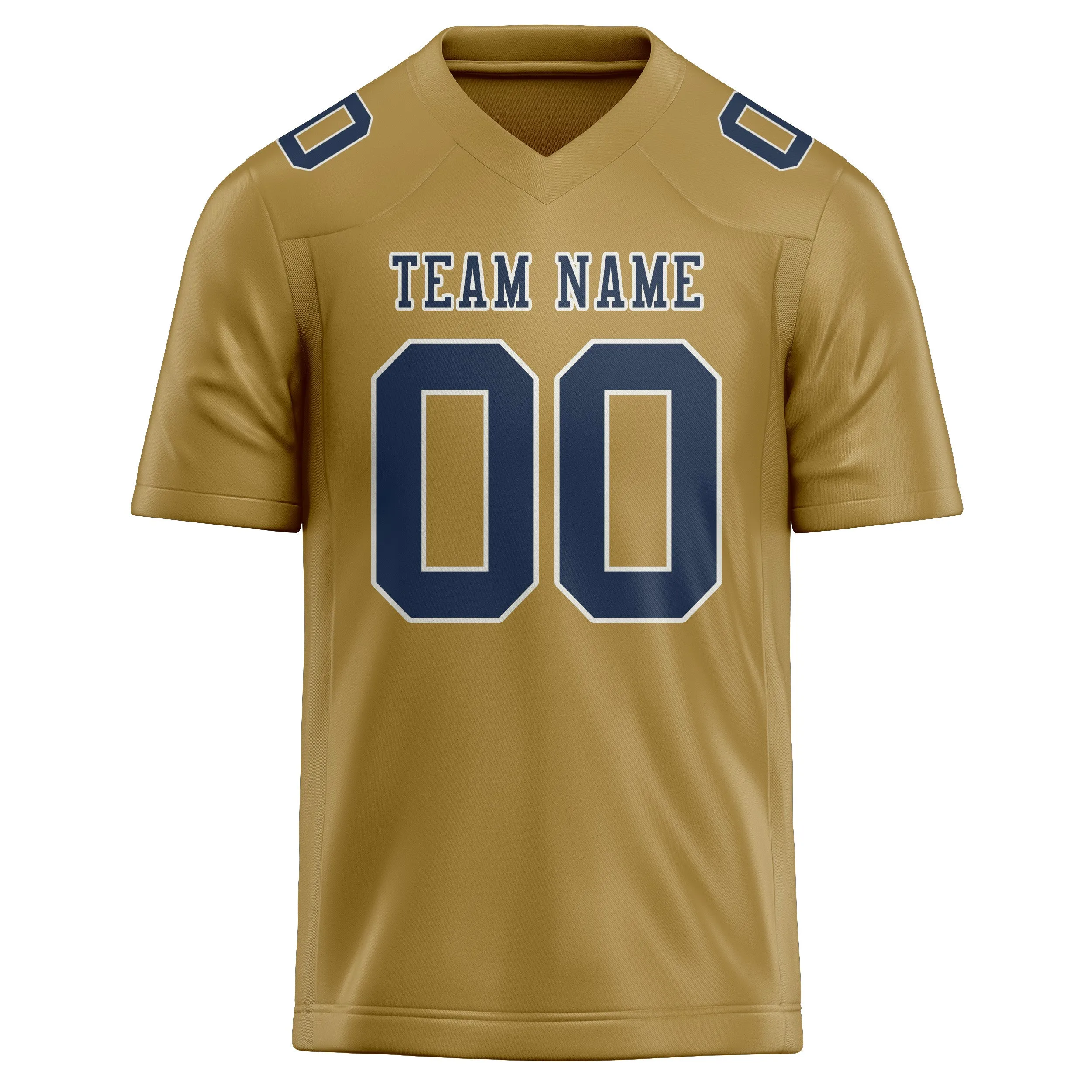 Custom Khaki Blue Football Jersey sold by Tailorly product image thumbnail 2