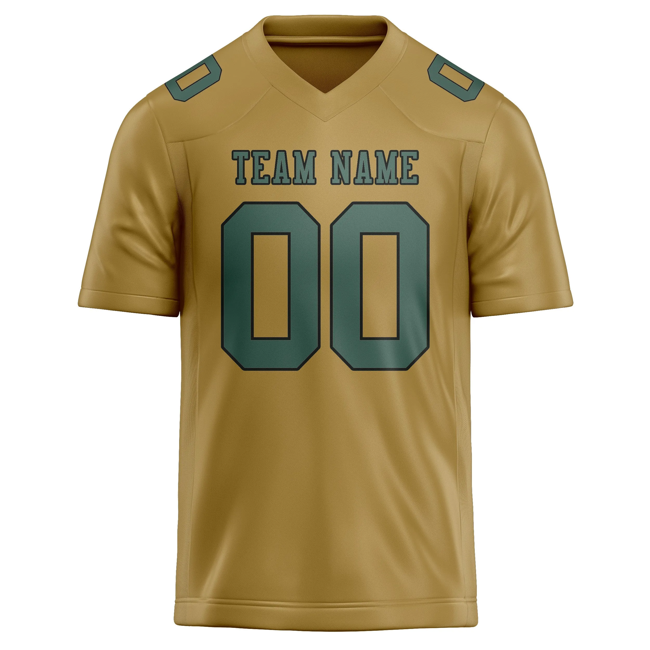Custom Khaki Blue Green Football Jersey sold by Tailorly product image thumbnail 2