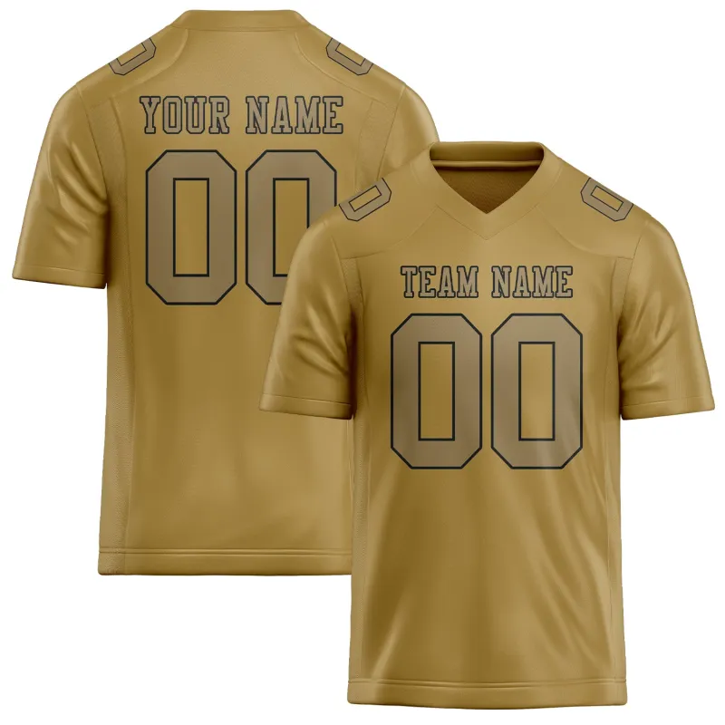 Custom Khaki Light Khaki Football Jersey made by Tailorly