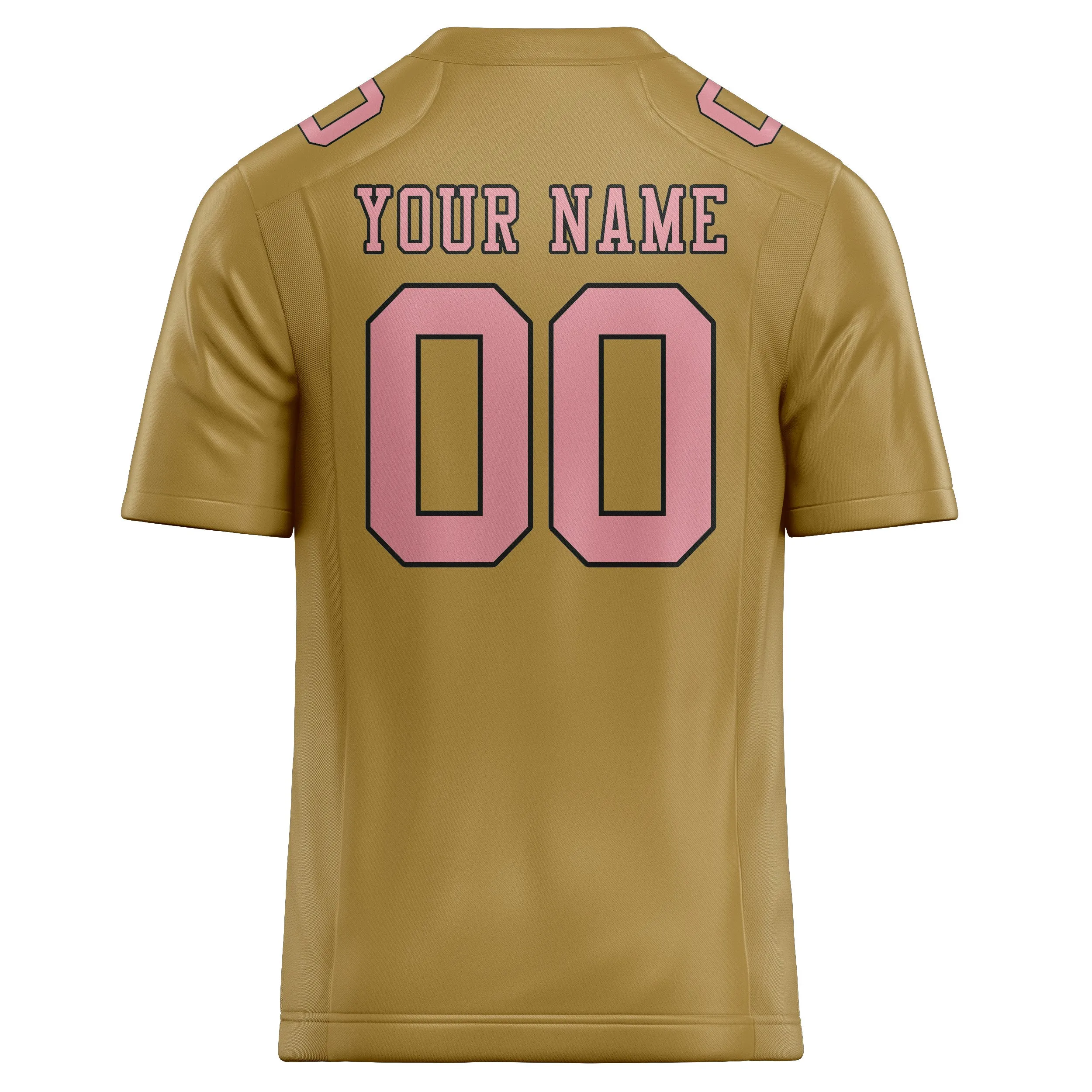 Custom Khaki Light Pink Football Jersey sold by Tailorly product image thumbnail 3