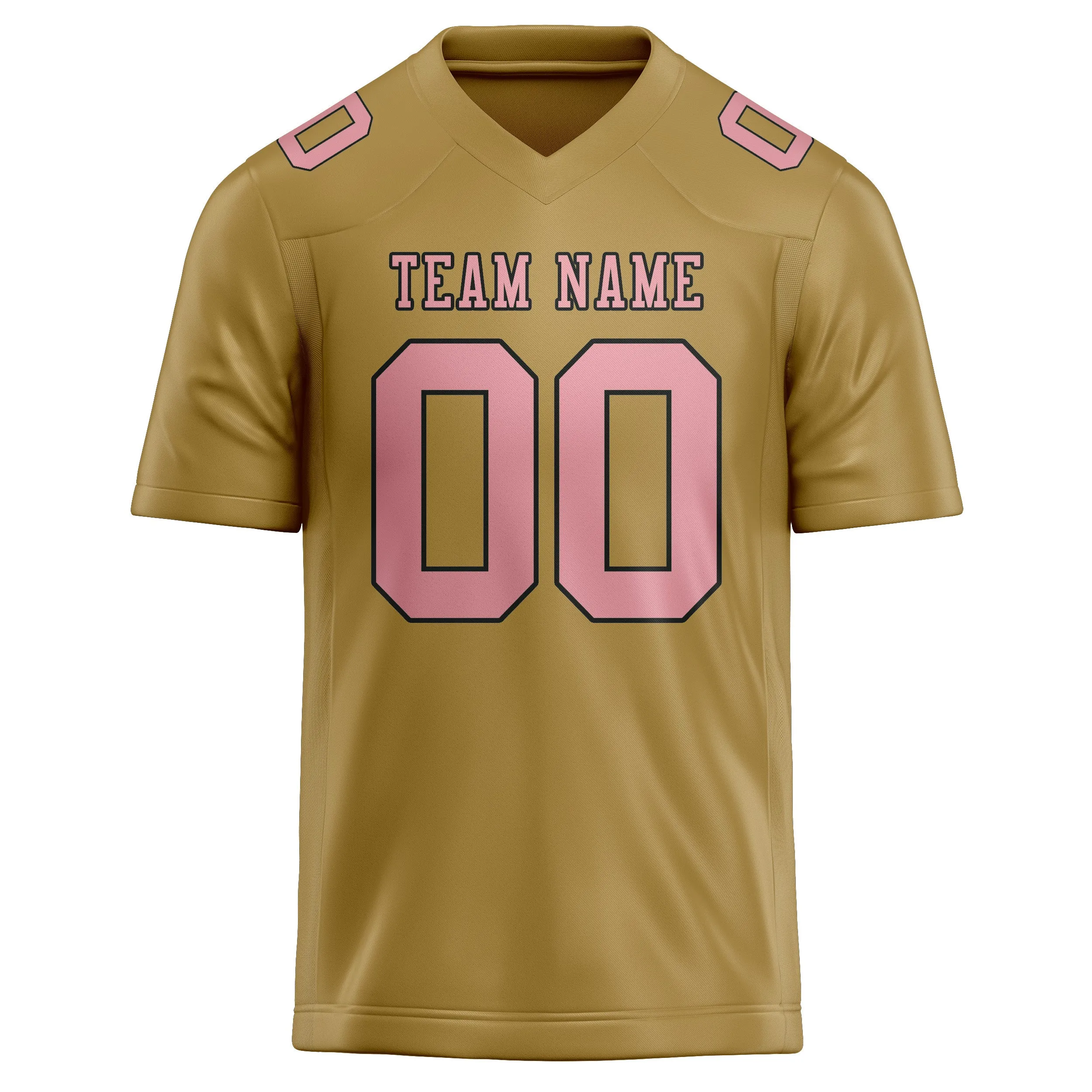 Custom Khaki Light Pink Football Jersey sold by Tailorly product image thumbnail 2