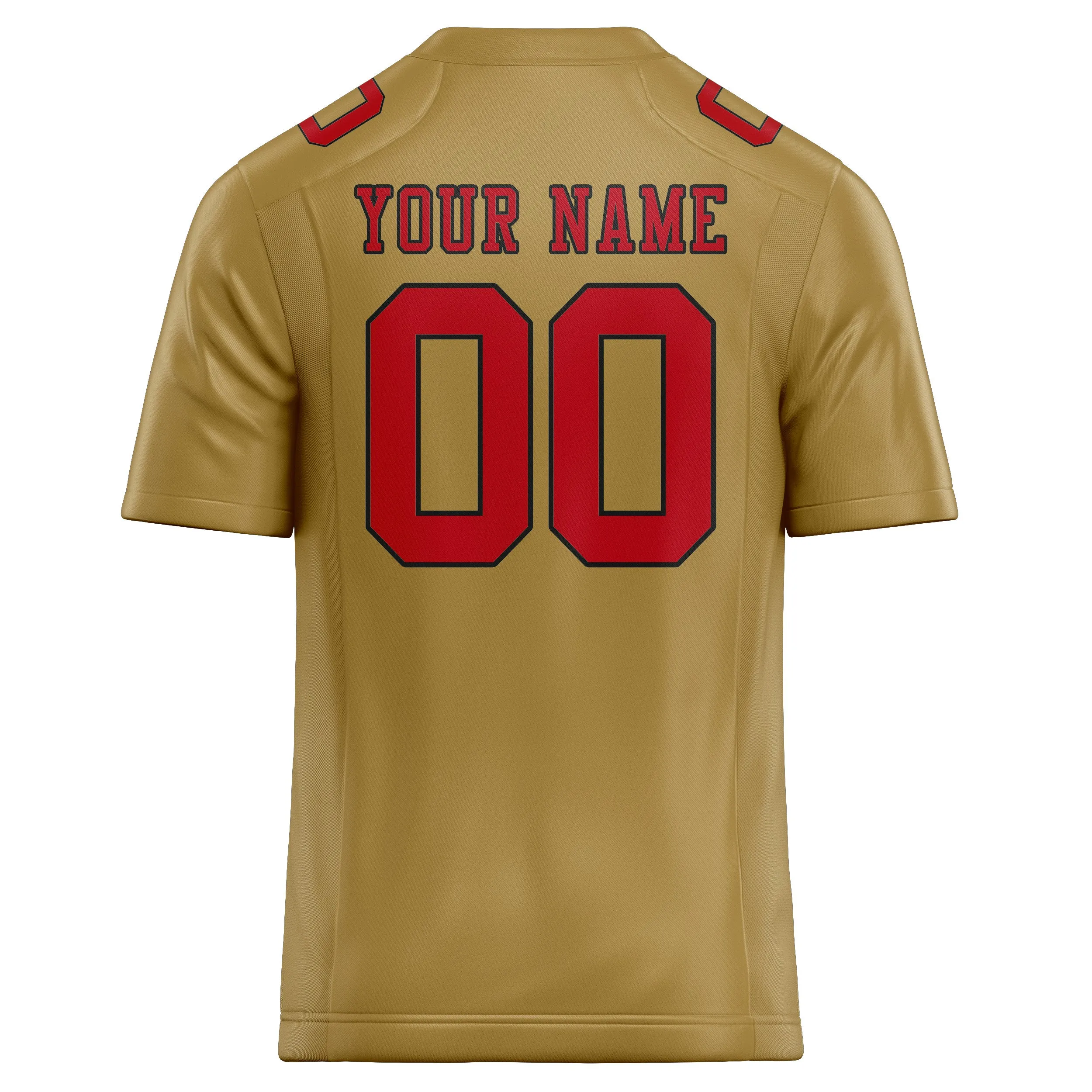 Custom Khaki Red Football Jersey sold by Tailorly product image thumbnail 3