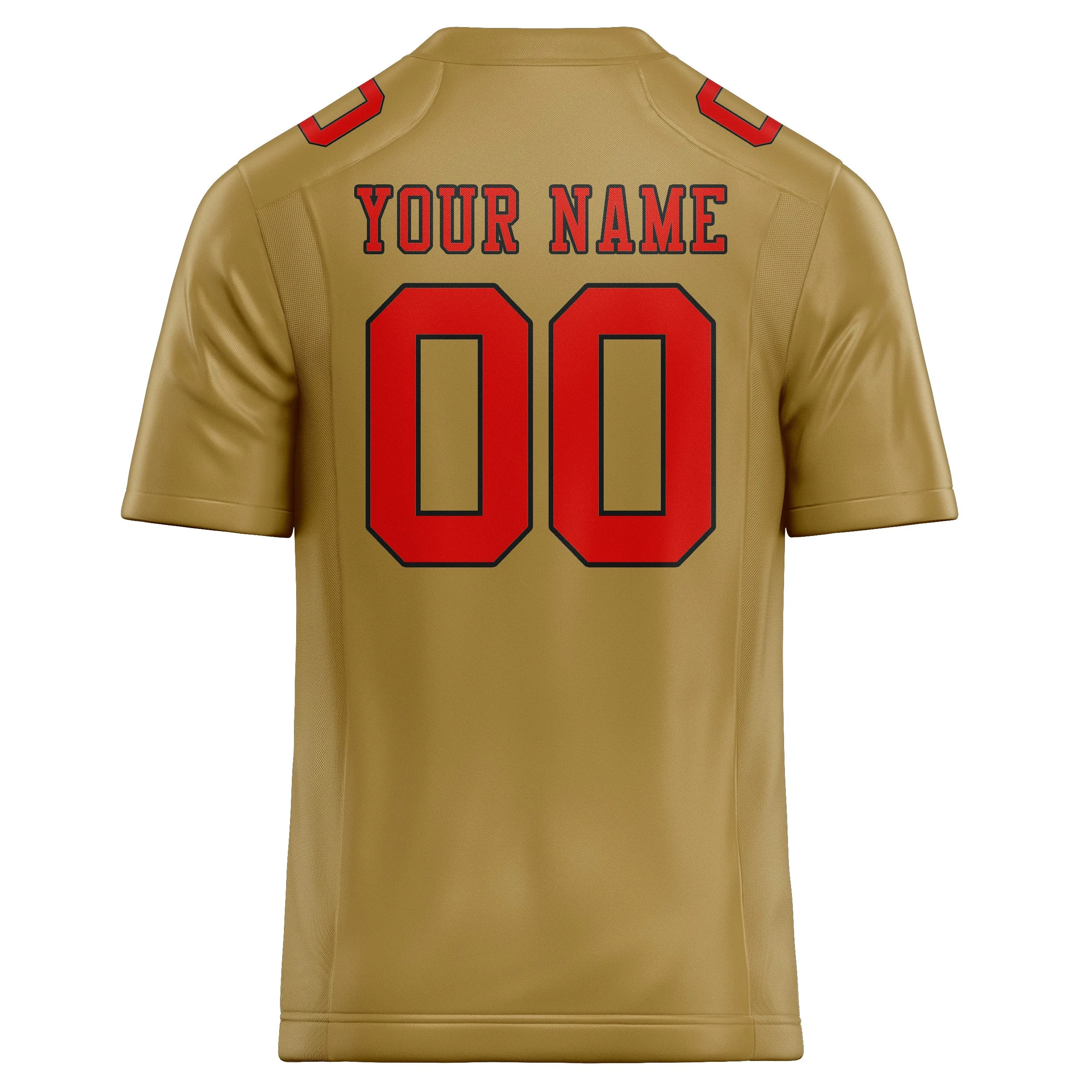 Custom Khaki Orange Red Football Jersey sold by Tailorly product image thumbnail 3