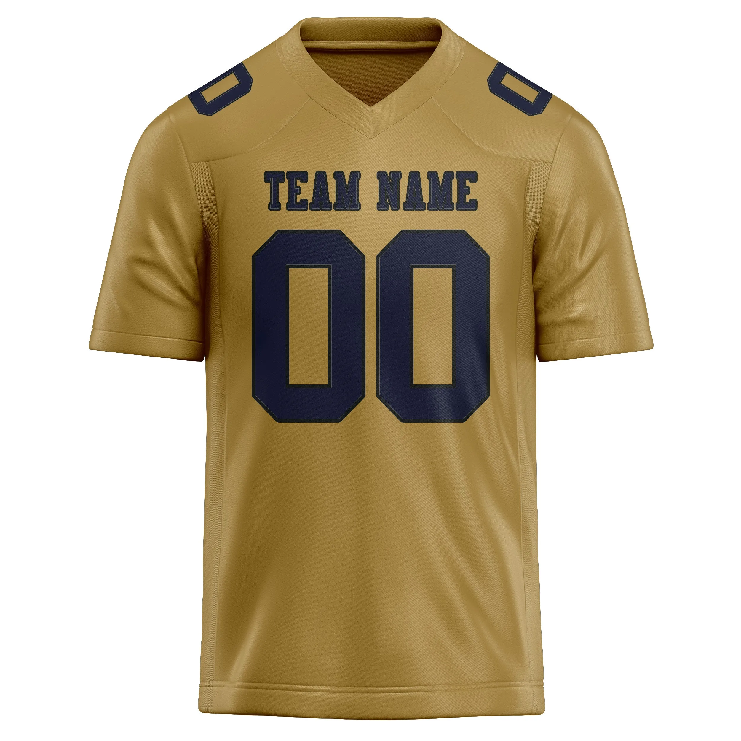 Custom Khaki Navy Football Jersey sold by Tailorly product image thumbnail 2