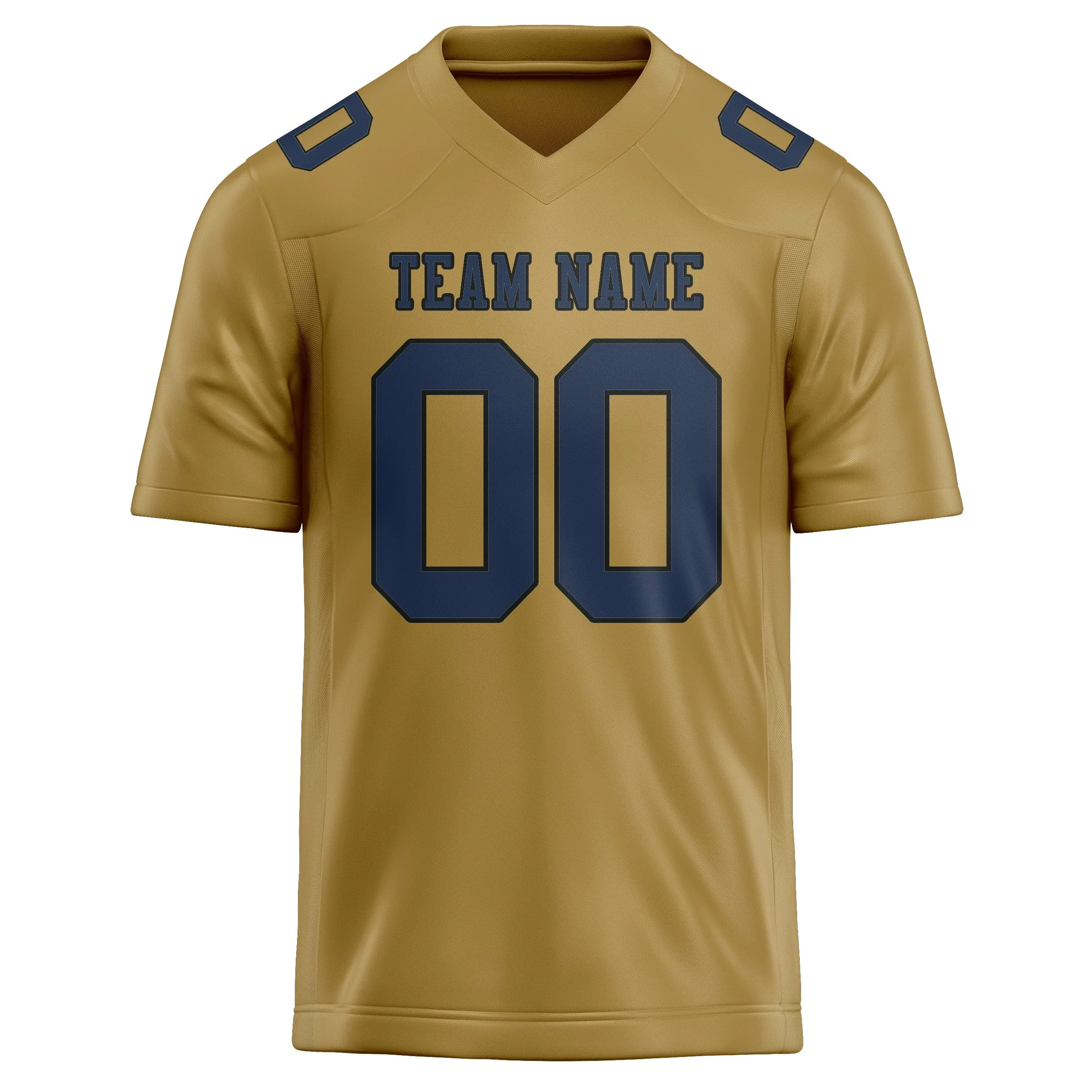 Custom Khaki Blue Football Jersey sold by Tailorly product image thumbnail 2