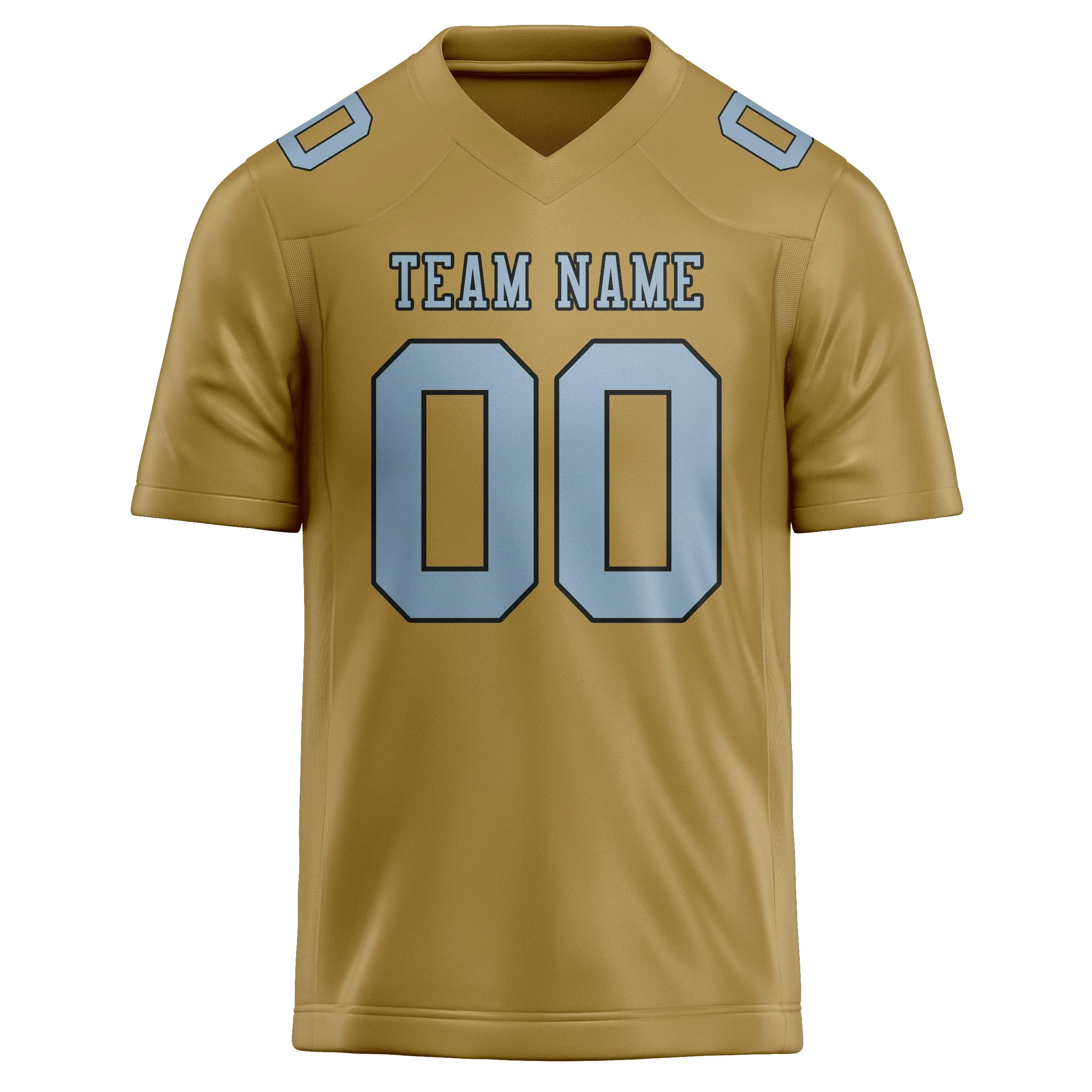 Custom Khaki Light Blue Football Jersey sold by Tailorly product image thumbnail 2