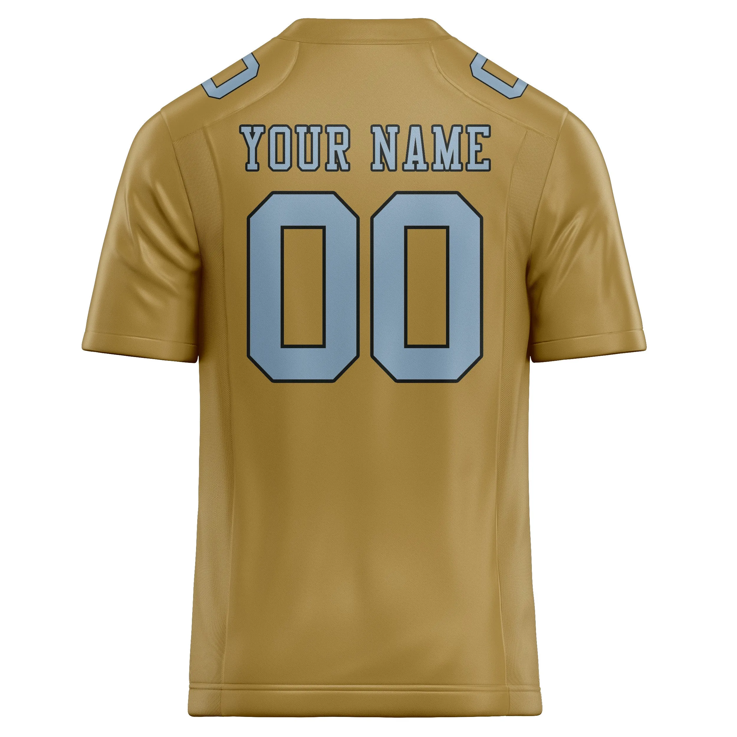 Custom Khaki Light Blue Football Jersey sold by Tailorly product image thumbnail 3