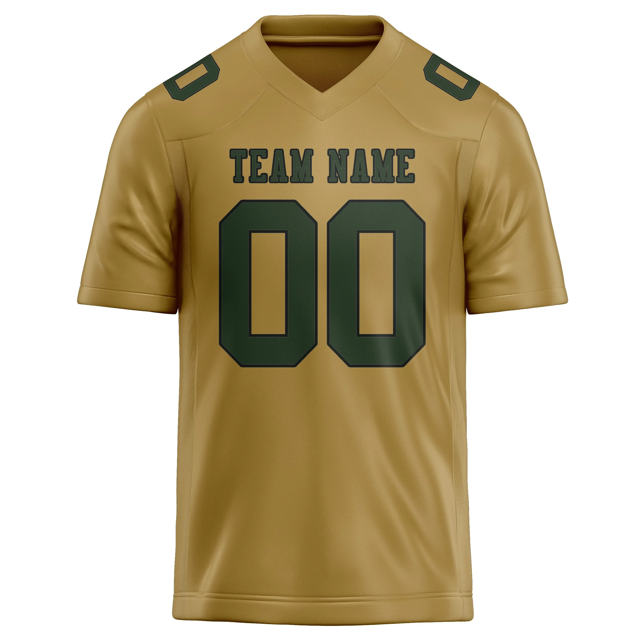 Custom Khaki Dark Green Football Jersey sold by Tailorly product image thumbnail 2