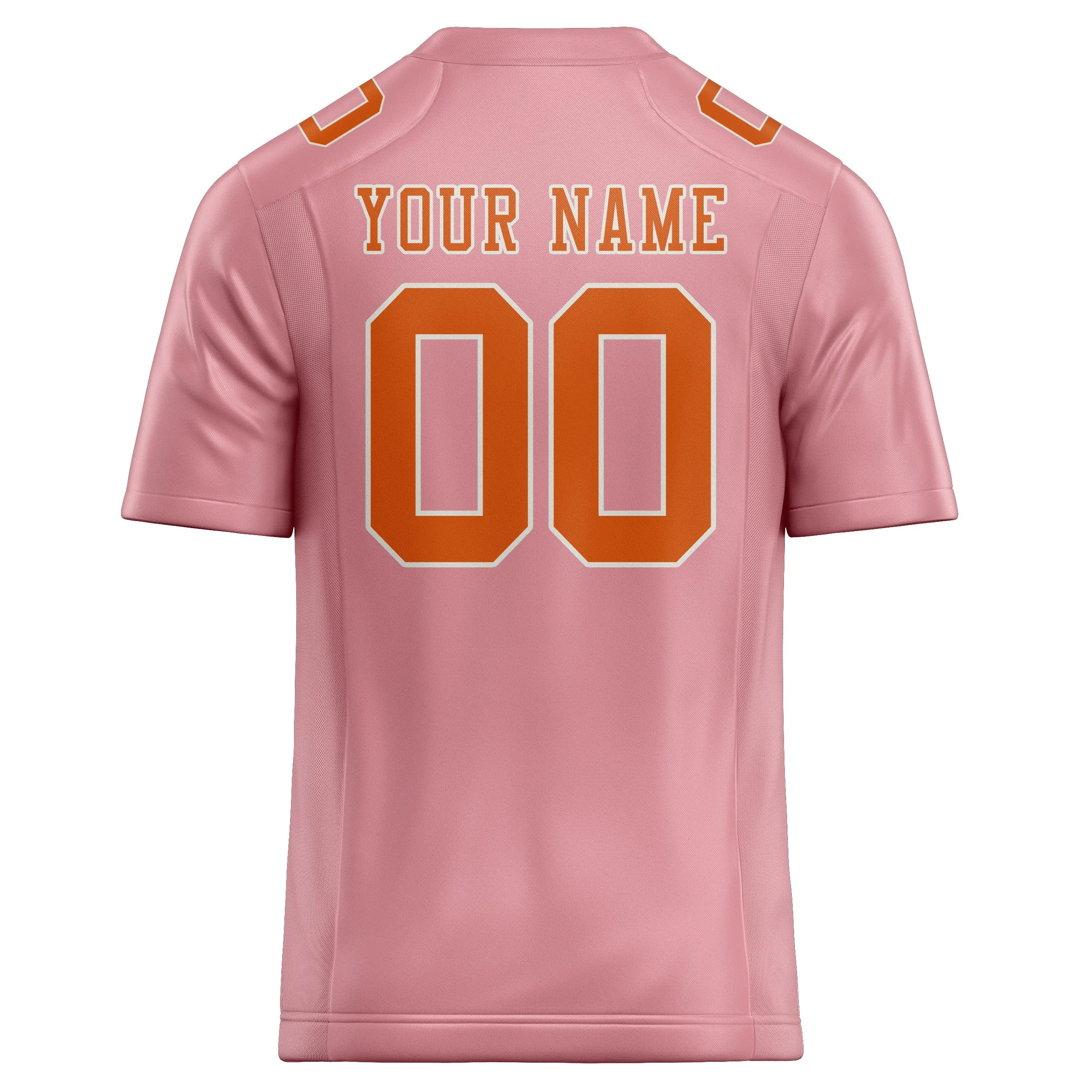 Custom Light Pink Orange Football Jersey sold by Tailorly product image thumbnail 3