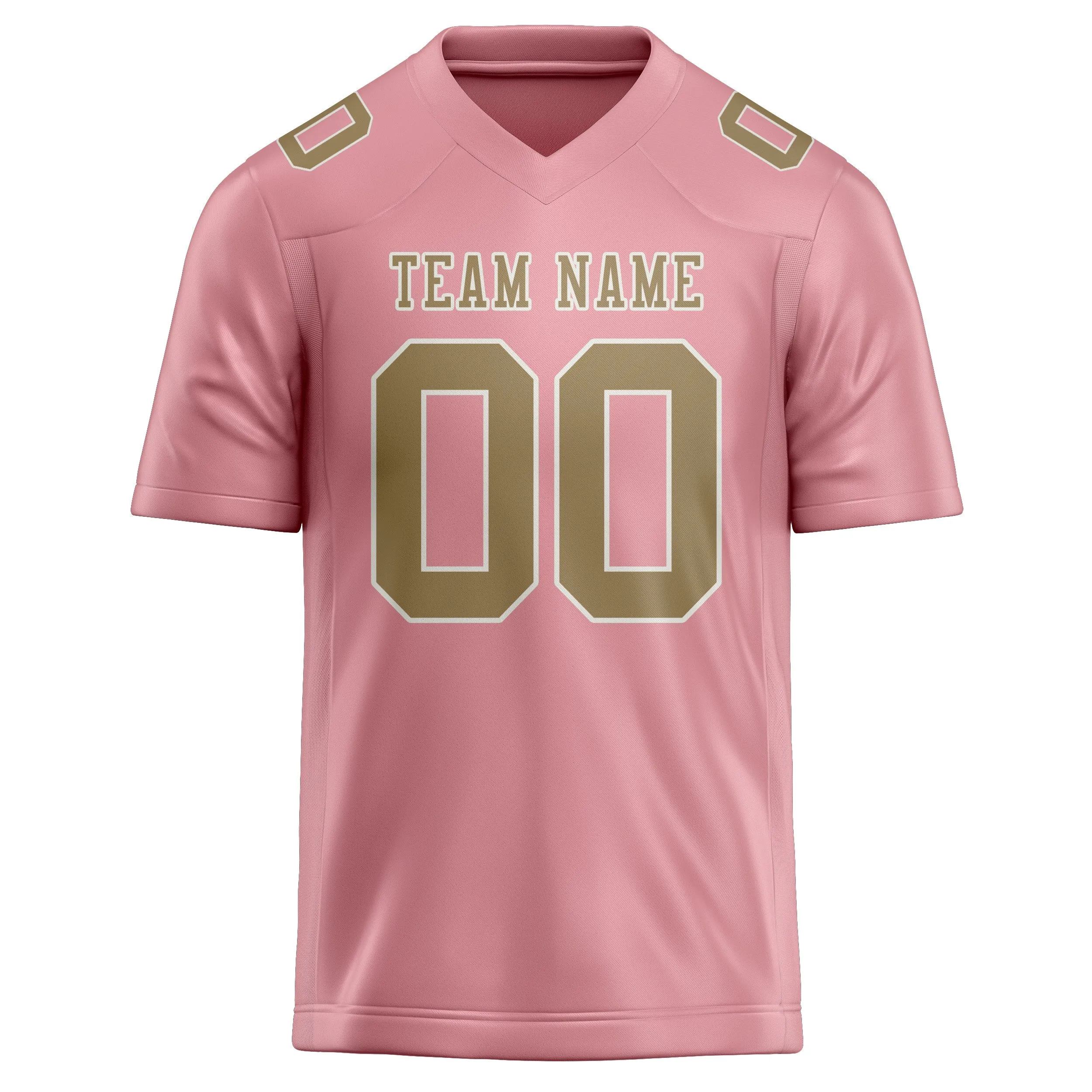 Custom Light Pink Light Khaki Football Jersey sold by Tailorly product image thumbnail 2