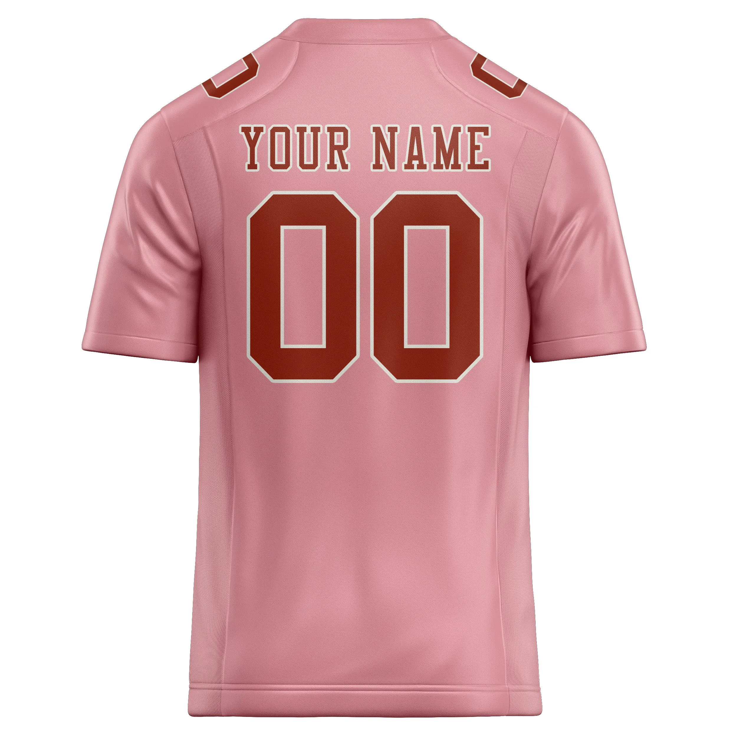 Custom Light Pink Coral Red Football Jersey sold by Tailorly product image thumbnail 3