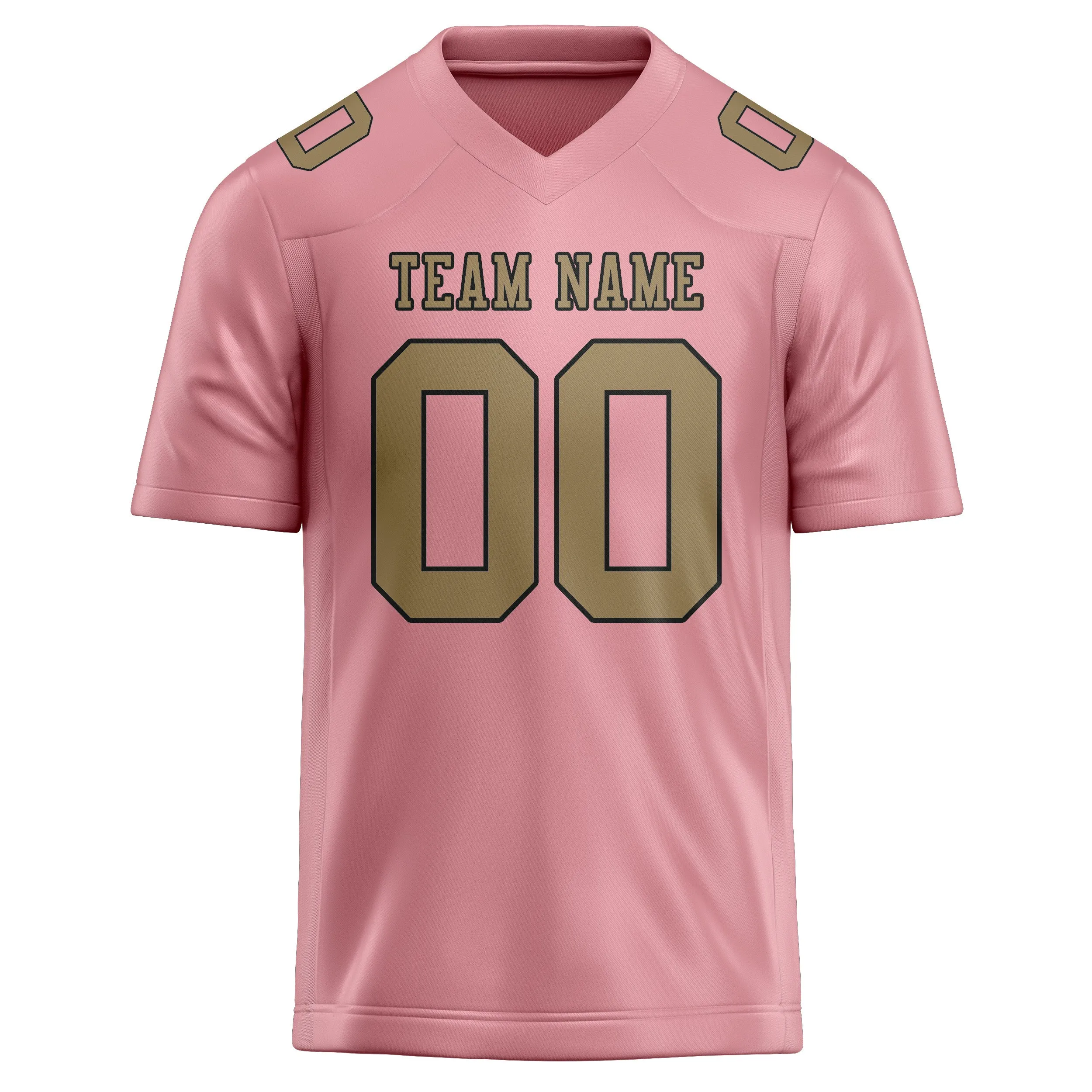 Custom Light Pink Light Khaki Football Jersey sold by Tailorly product image thumbnail 2