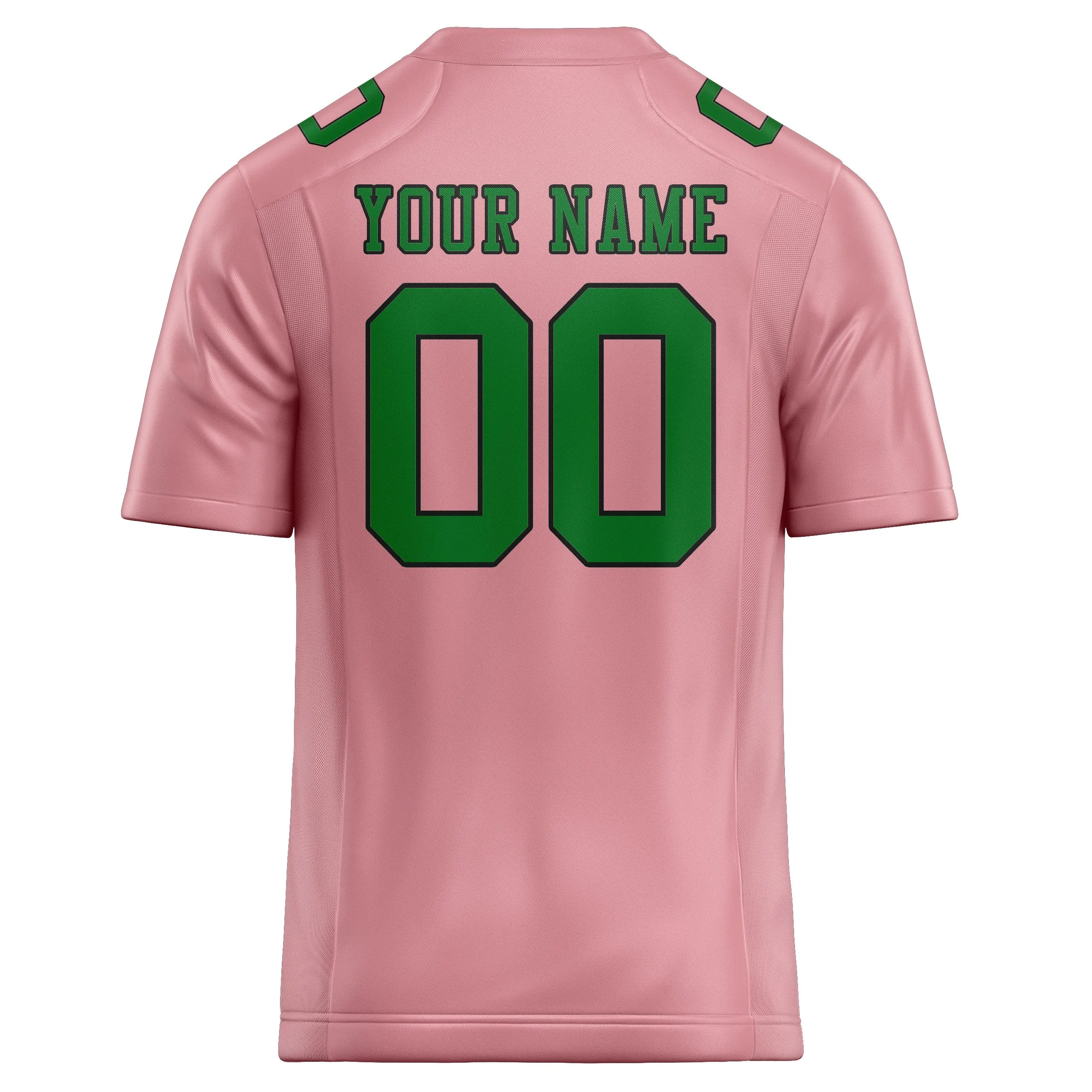 Custom Light Pink Emerald Green Football Jersey sold by Tailorly product image thumbnail 3