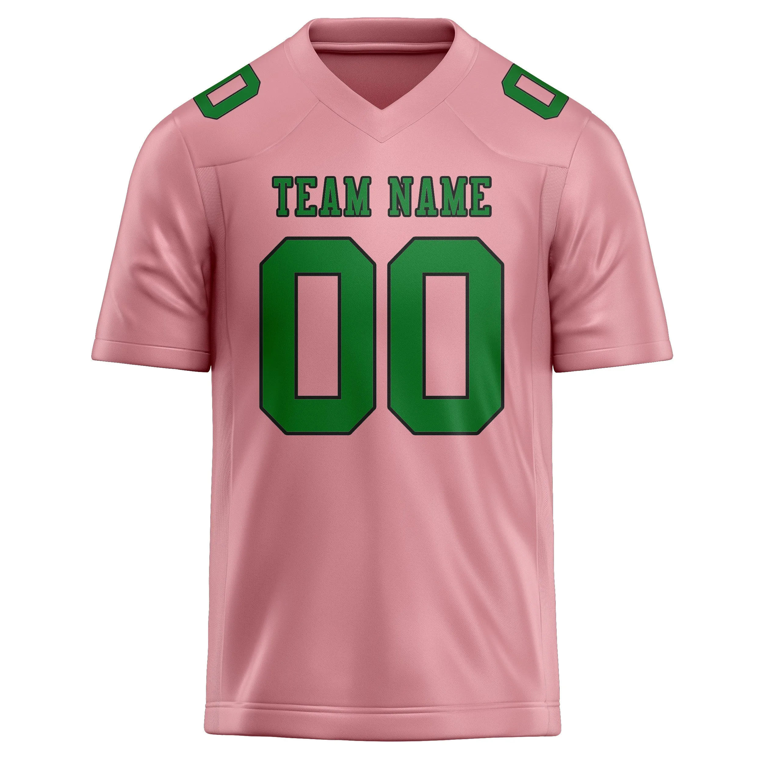 Custom Light Pink Emerald Green Football Jersey sold by Tailorly product image thumbnail 2
