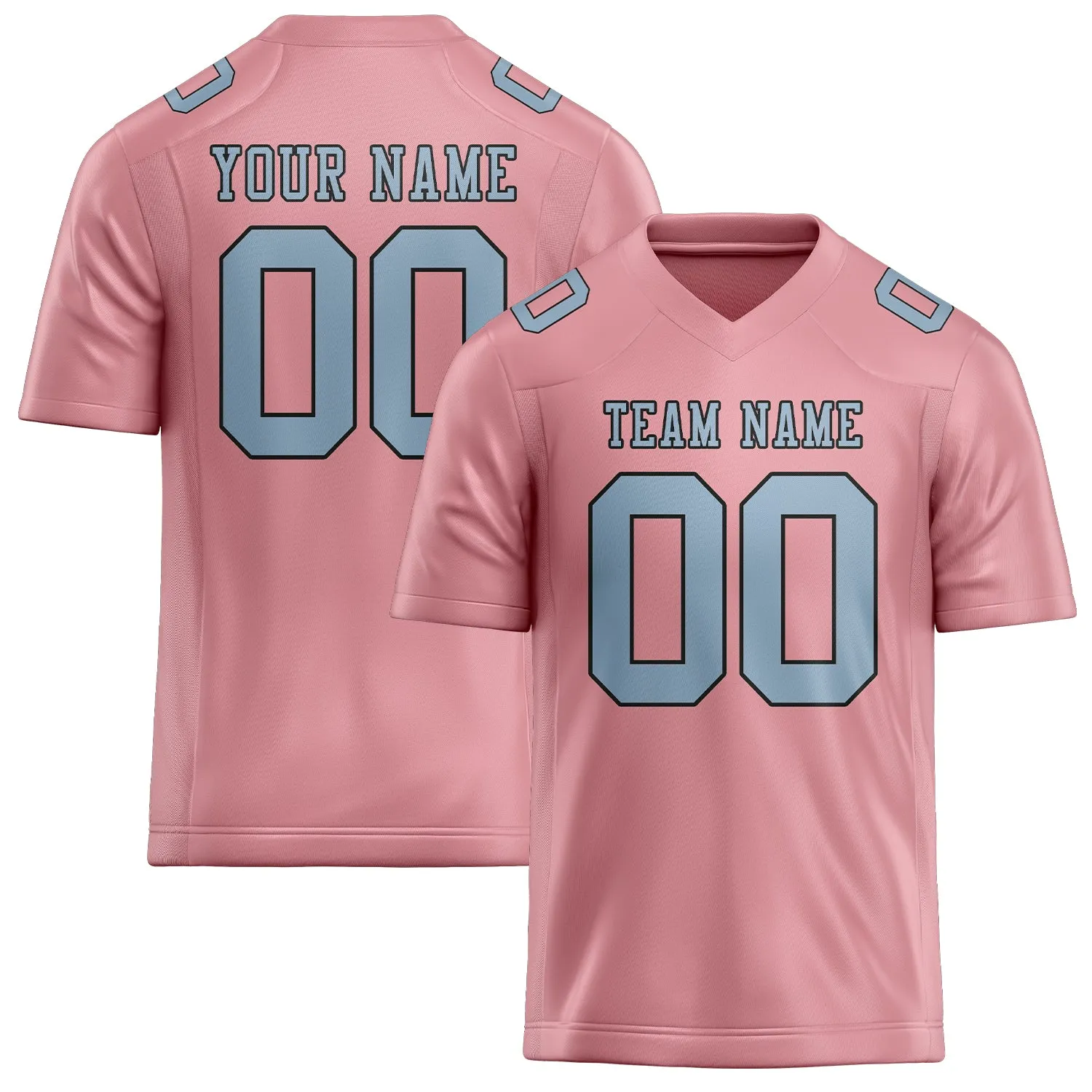Custom Light Pink Light Blue Football Jersey sold by Tailorly