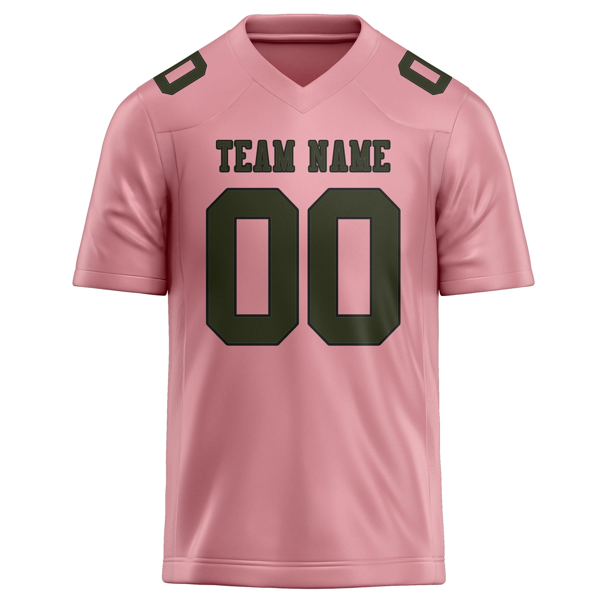 Custom Light Pink Olive Football Jersey sold by Tailorly product image thumbnail 2
