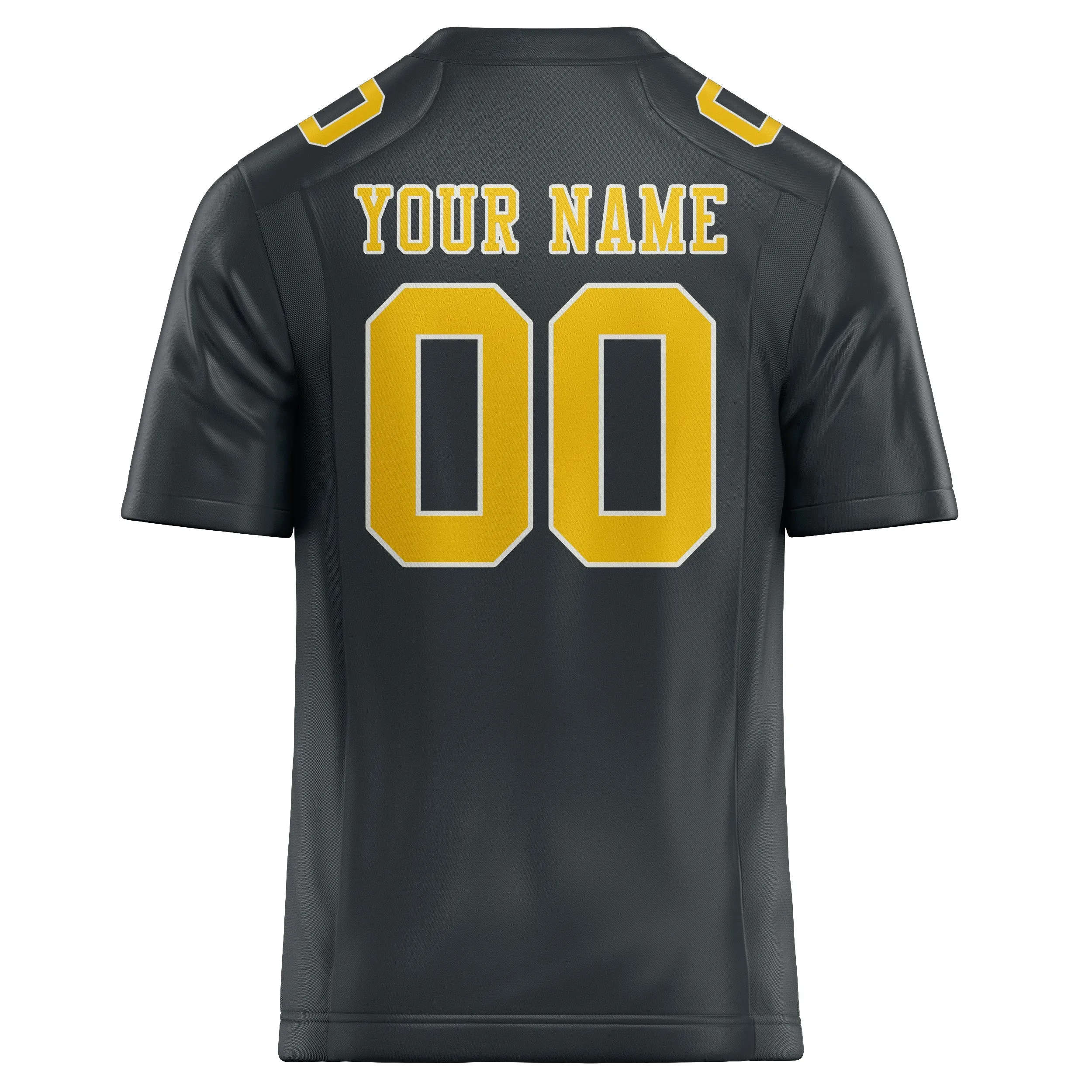 Custom Dark Grey Gold Football Jersey sold by Tailorly product image thumbnail 3