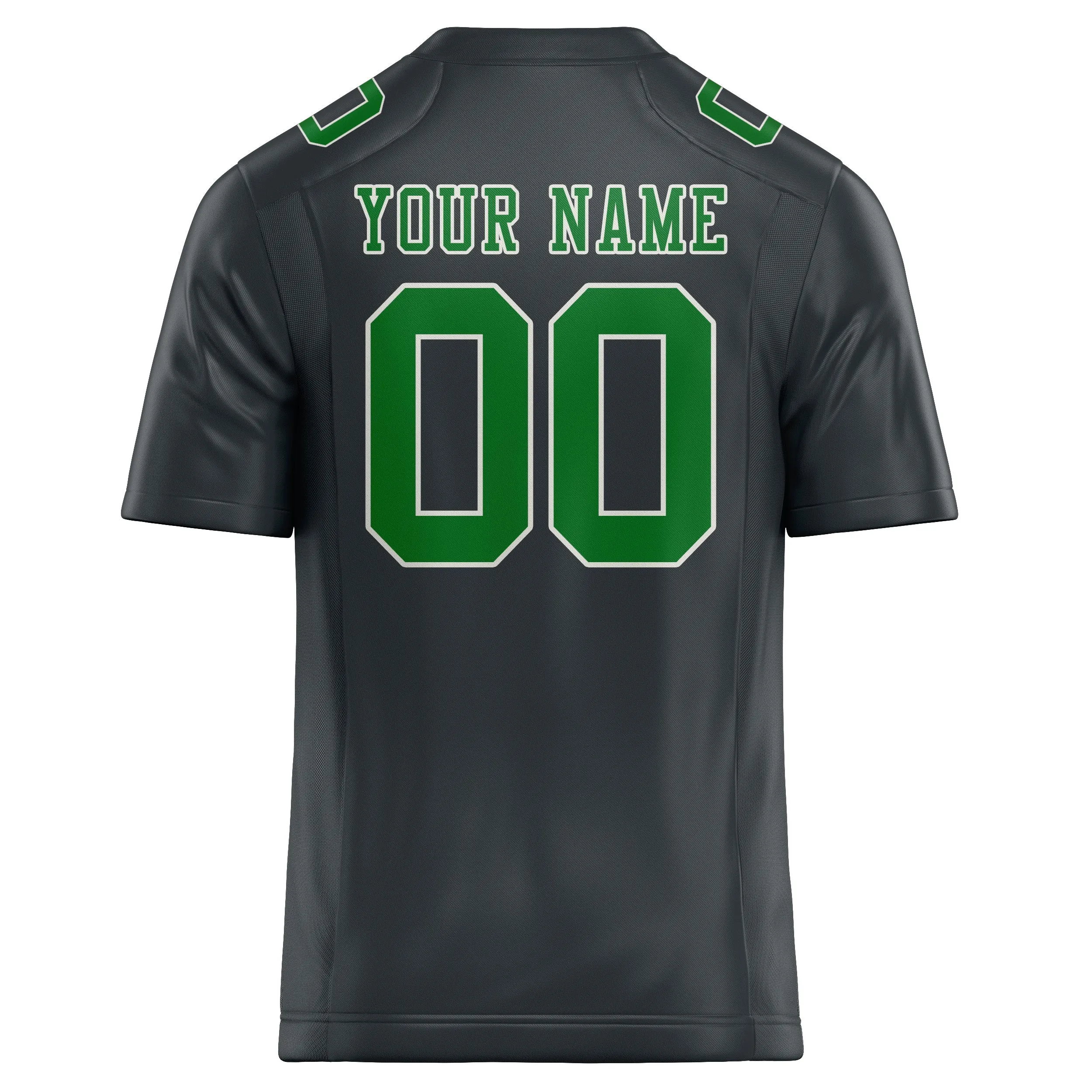 Custom Dark Grey Emerald Green Football Jersey sold by Tailorly product image thumbnail 3