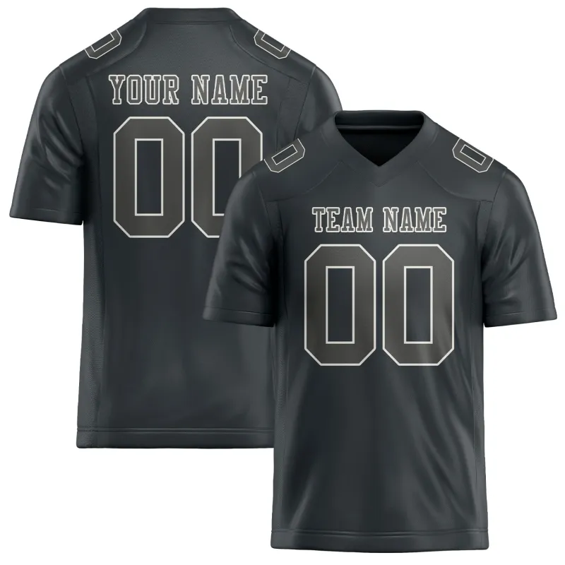 Custom Dark Grey Dark Grey Football Jersey made by Tailorly