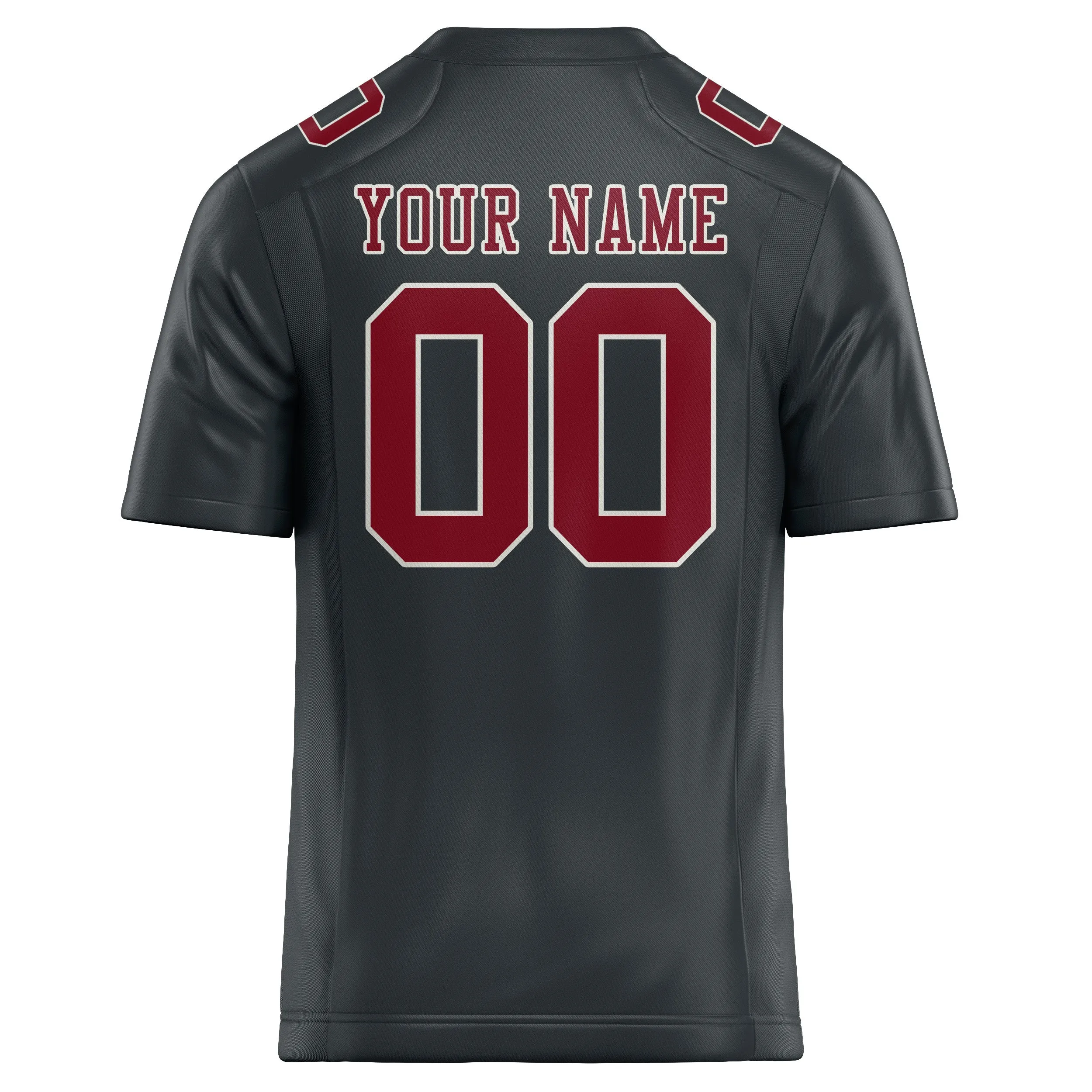 Custom Dark Grey Crimson Red Football Jersey sold by Tailorly product image thumbnail 3