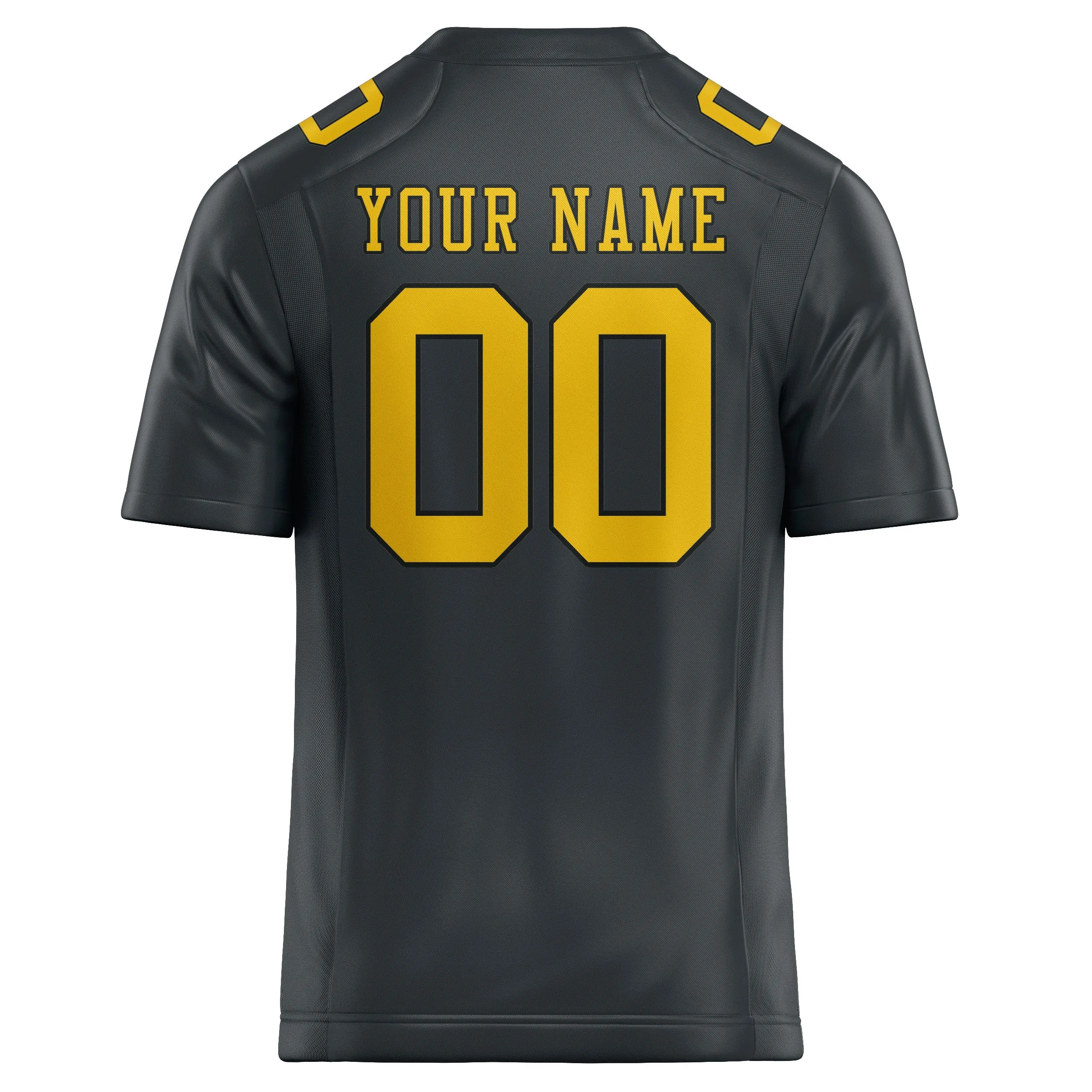 Custom Dark Grey Gold Football Jersey sold by Tailorly product image thumbnail 3