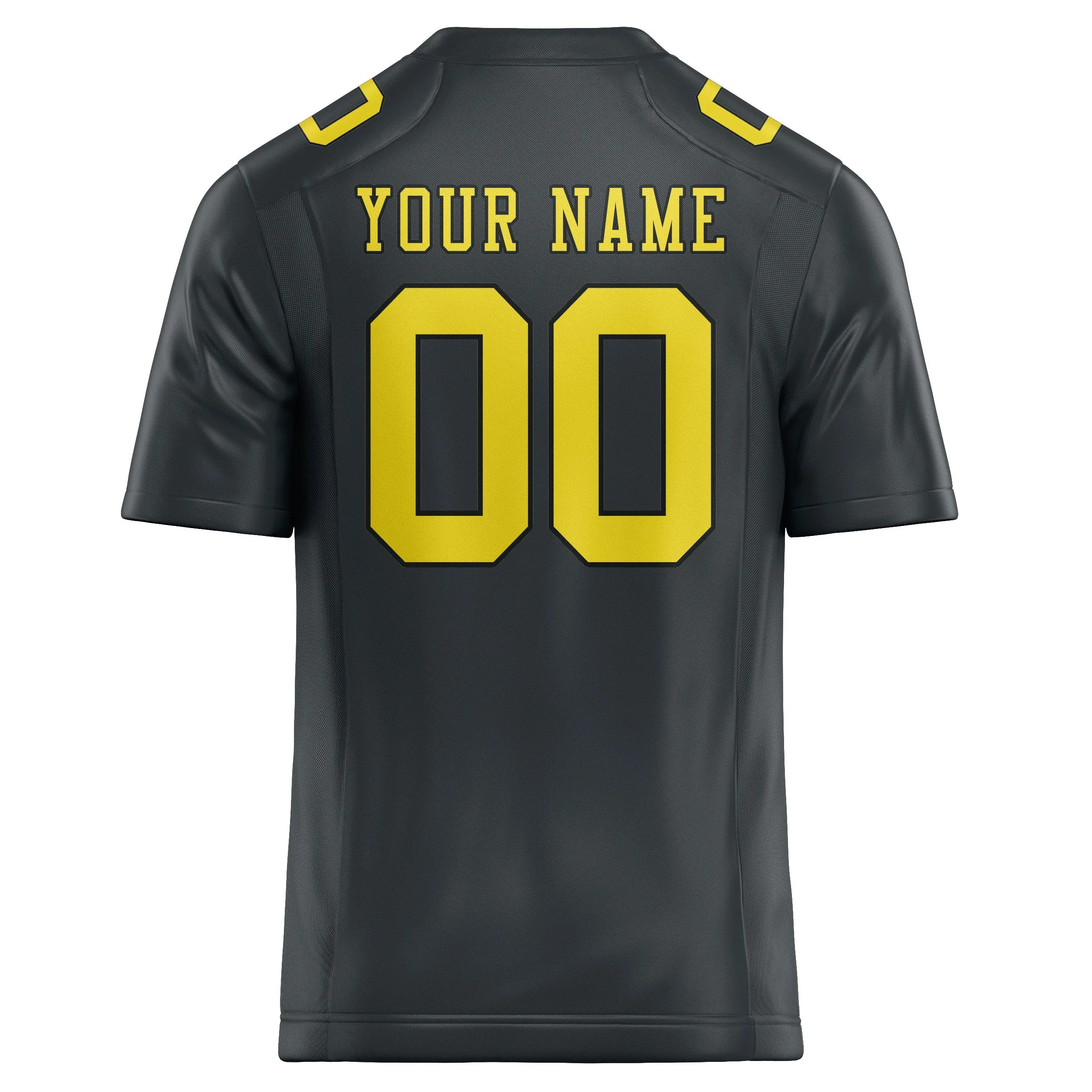 Custom Dark Grey Light Yellow Football Jersey sold by Tailorly product image thumbnail 3