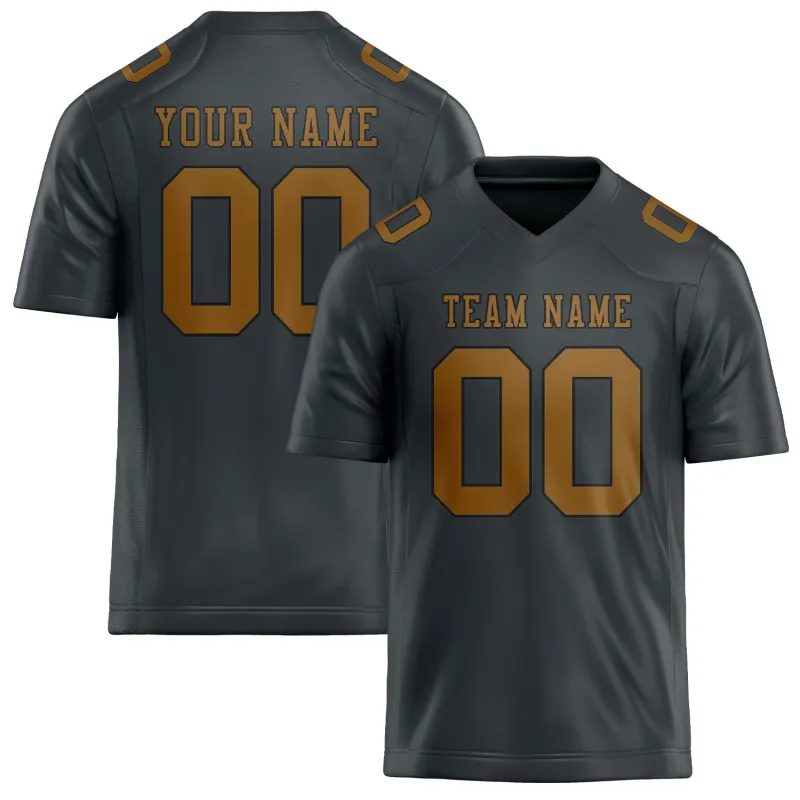 Custom Dark Grey Khaki Football Jersey made by Tailorly