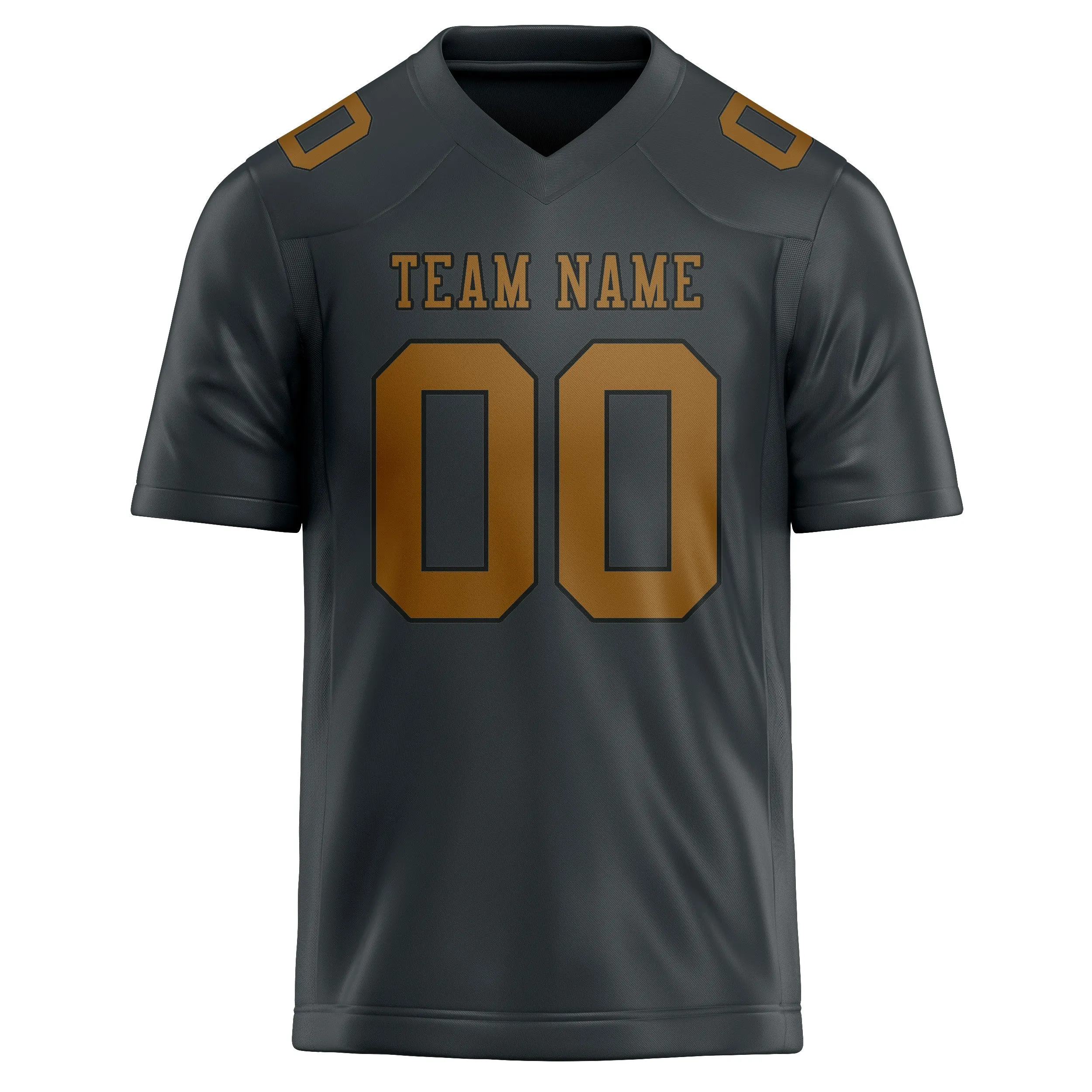 Custom Dark Grey Khaki Football Jersey sold by Tailorly product image thumbnail 2